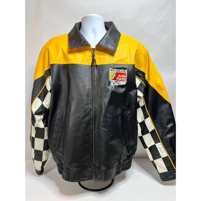 NASCAR Early 2000 NASCAR Leather Jacket Nashville Speedway Embossed ...