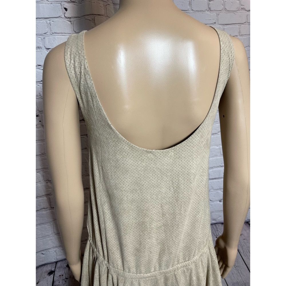 Free People NWT New $88 Free People Beige Perforated Tunic Mini Dress S Size M / US 6-8 / IT 42-44 - 9 Thumbnail