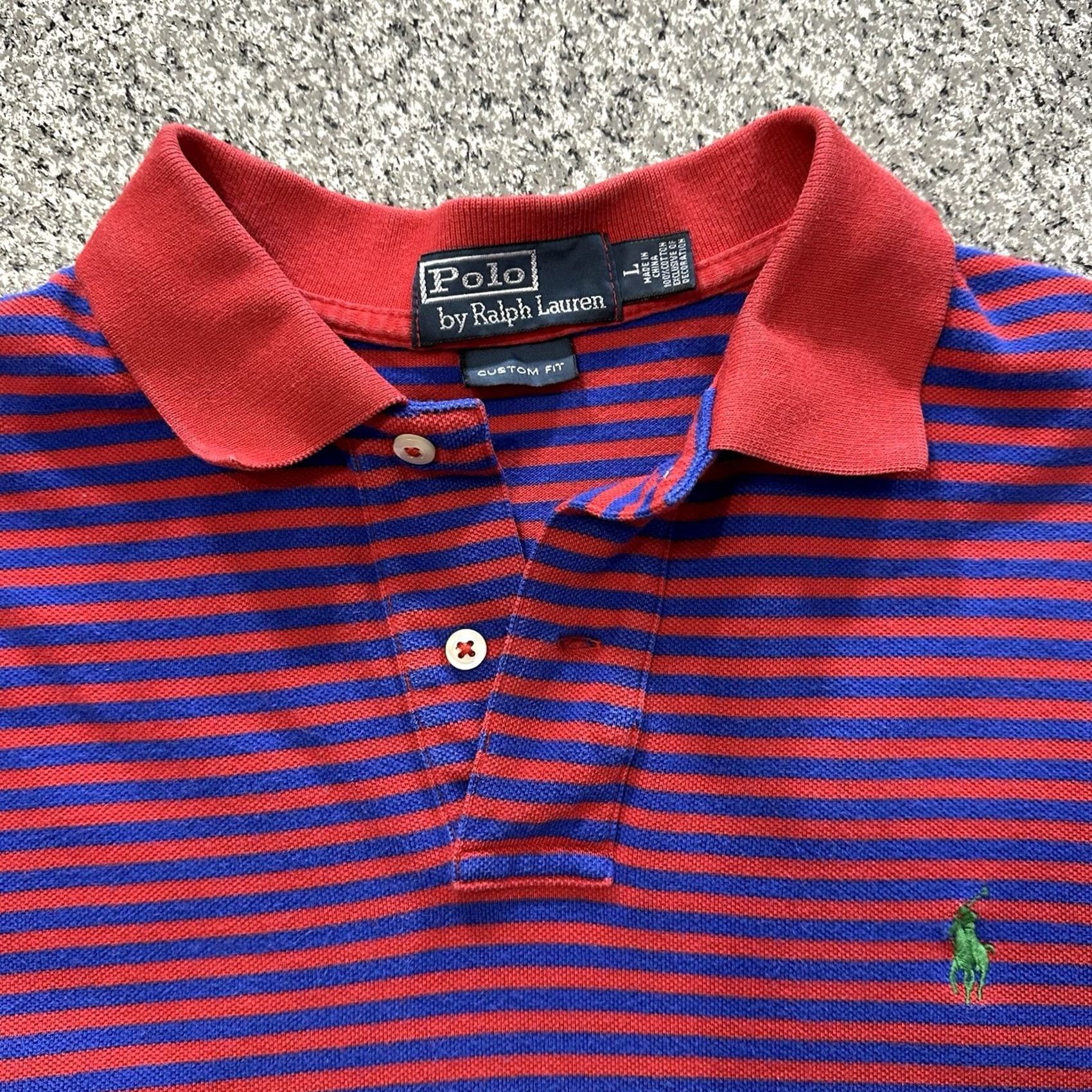 Polo Ralph Lauren Polo Ralph Lauren Shirt Mens L Striped Red Polo Shirt Collared Short Sleeve Button-Closure Casual Golf Size US L / EU 52-54 / 3 - 2 Thumbnail