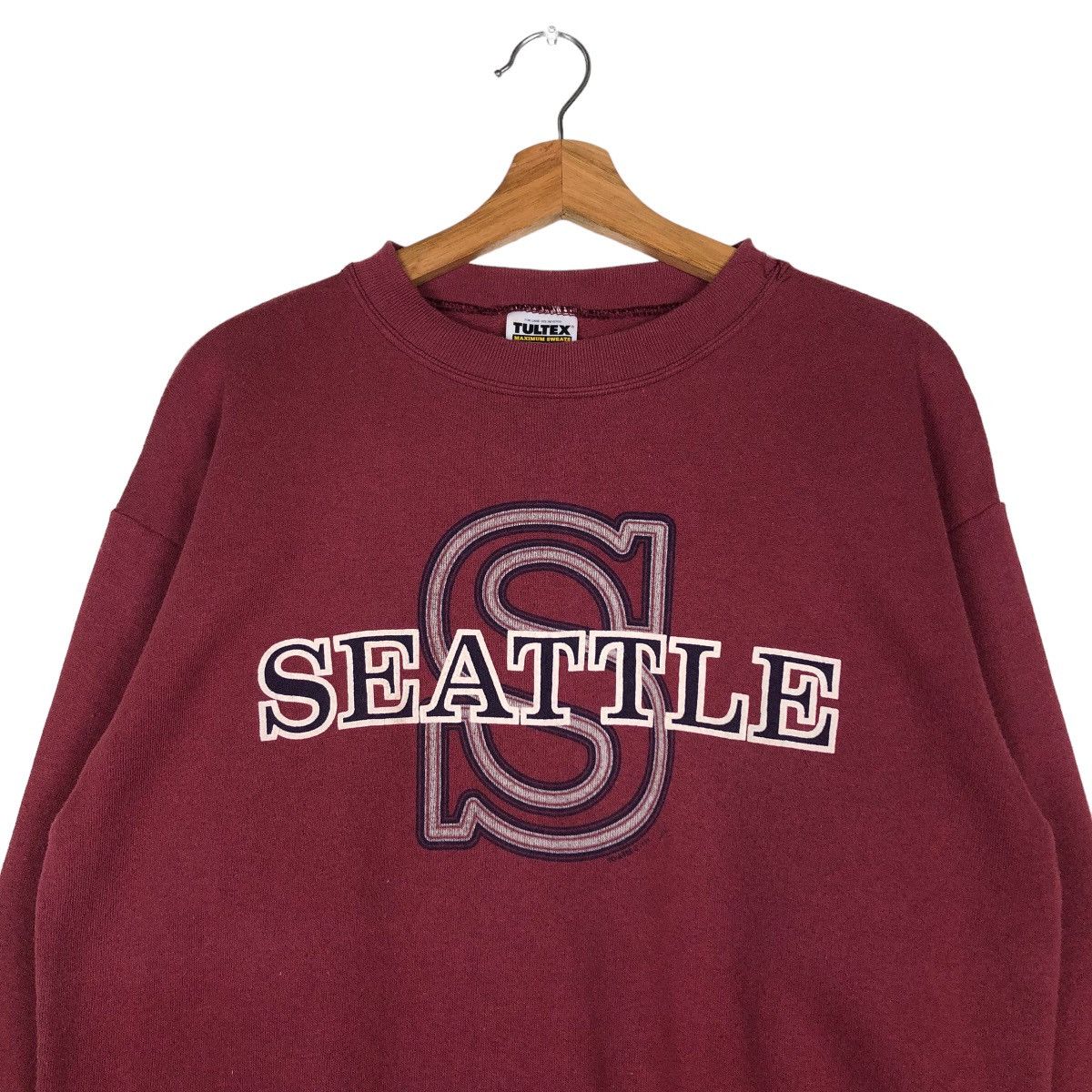 Vintage 🔥Vintage Sweatshirt Crewneck Seattle Tultex USA Size US M / EU 48-50 / 2 - 2 Thumbnail