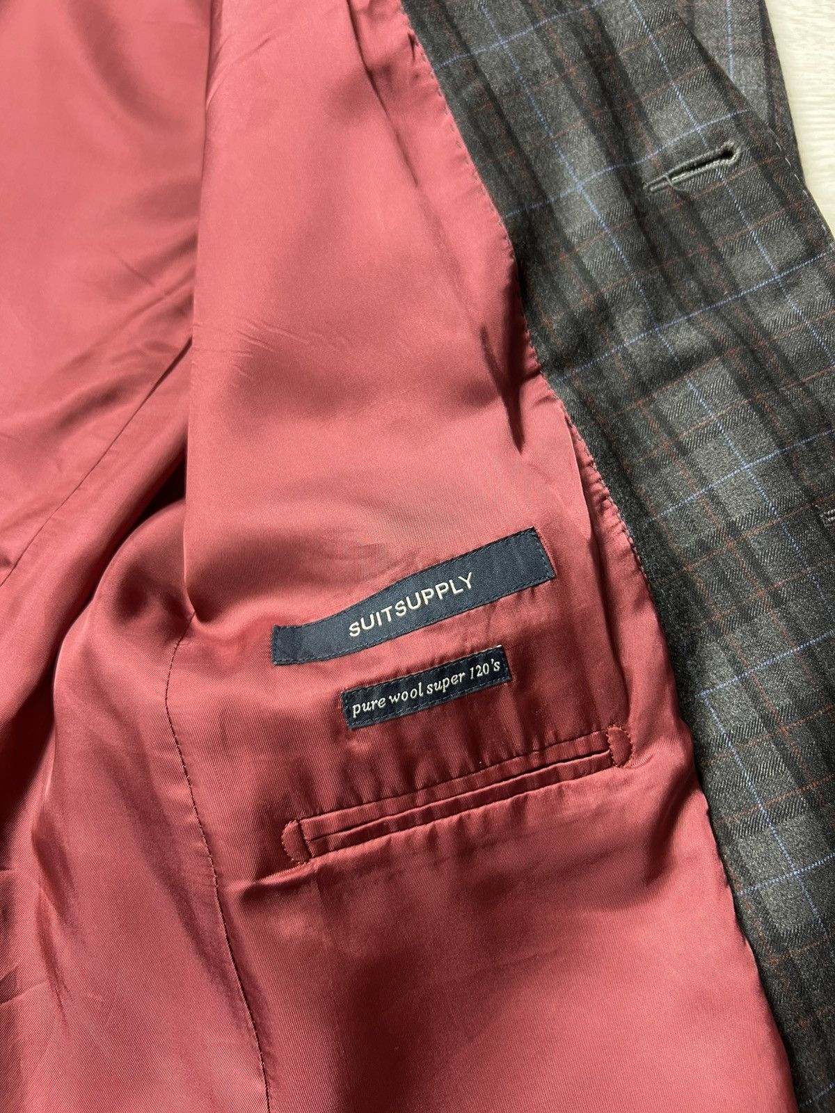 Suitsupply SUITSUPPLY Pure Wool Super 120’S Checked Blazer Jacket Sz 38 Size 38R - 14 Thumbnail