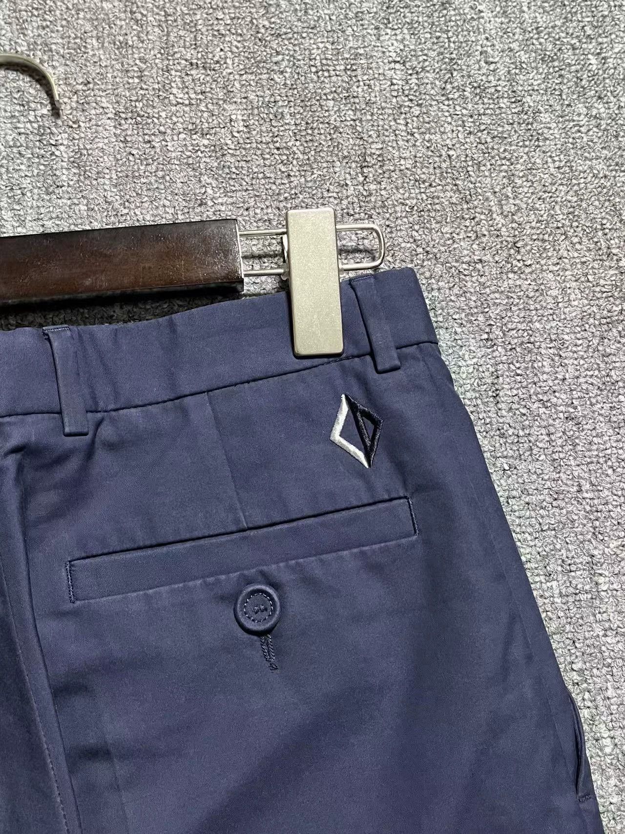Dior Dior Men's 23FW Straight Cuffed CD Embroidered Navy Pants 44 Size US 29 - 5 Thumbnail