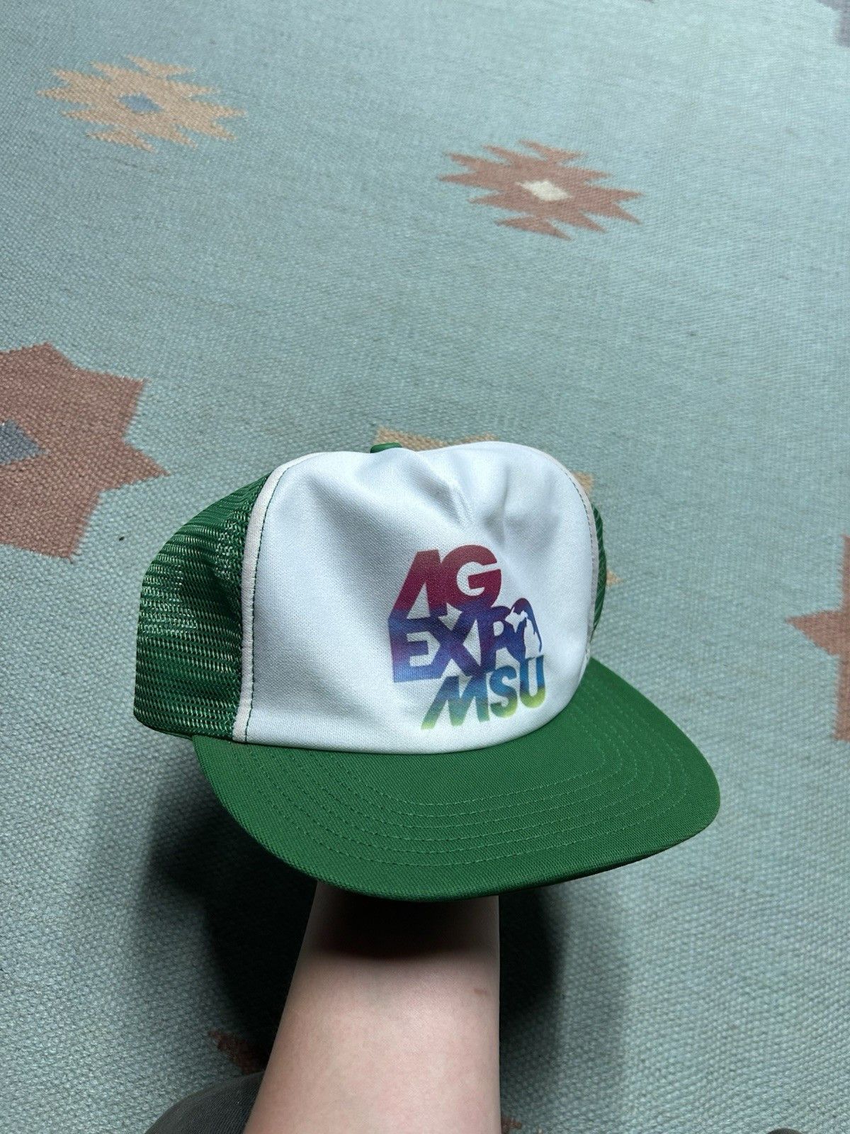 Vintage Vtg trucker hat Ag Expo MSU Michigan state university farm Size ONE SIZE - 1 Thumbnail