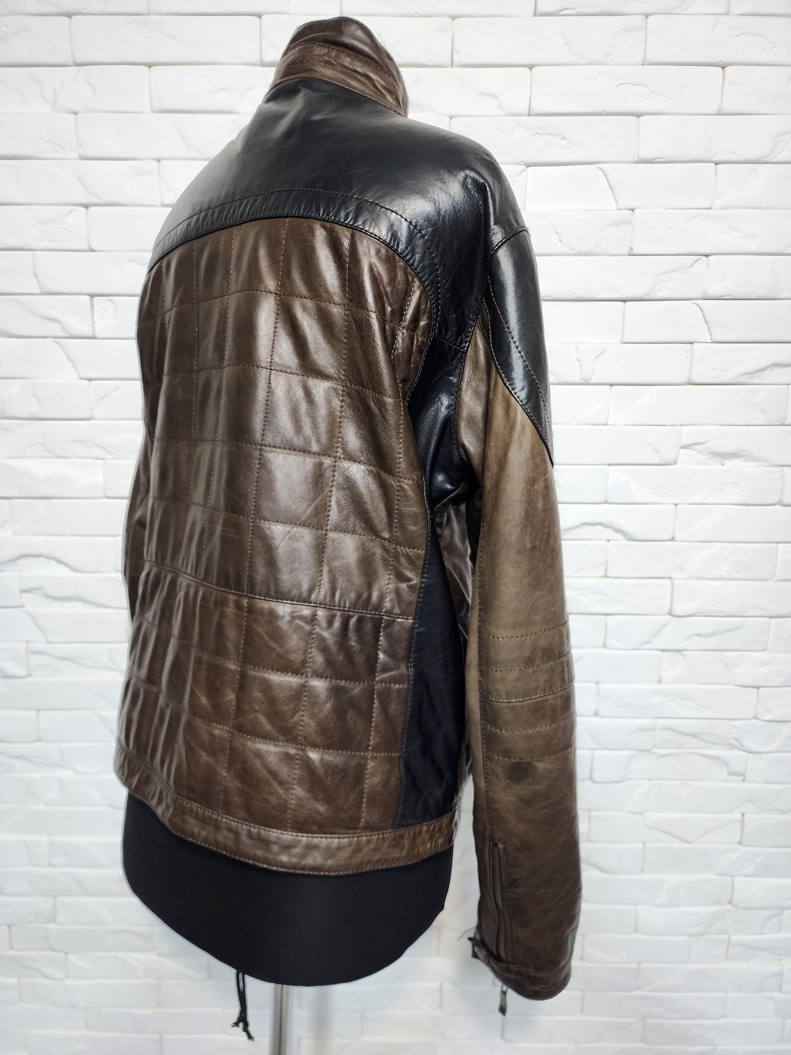 Genuine Leather Brown Genuine Leather Jacket: Men's Metal Zipper Size US L / EU 52-54 / 3 - 6 Thumbnail