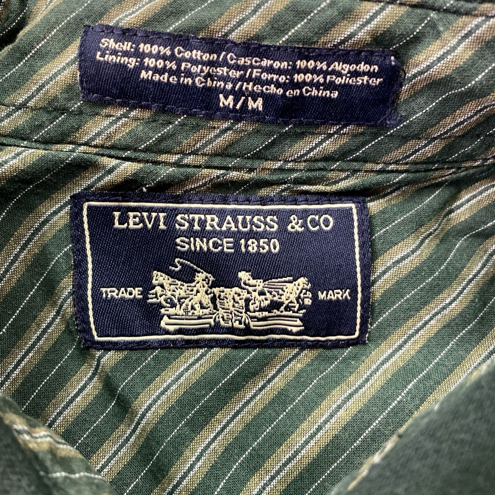 Levi's VINTAGE Levi's Shirt Jacket Men M Green Chamois Heavy Lined Workwear Shacket Size US M / EU 48-50 / 2 - 4 Thumbnail