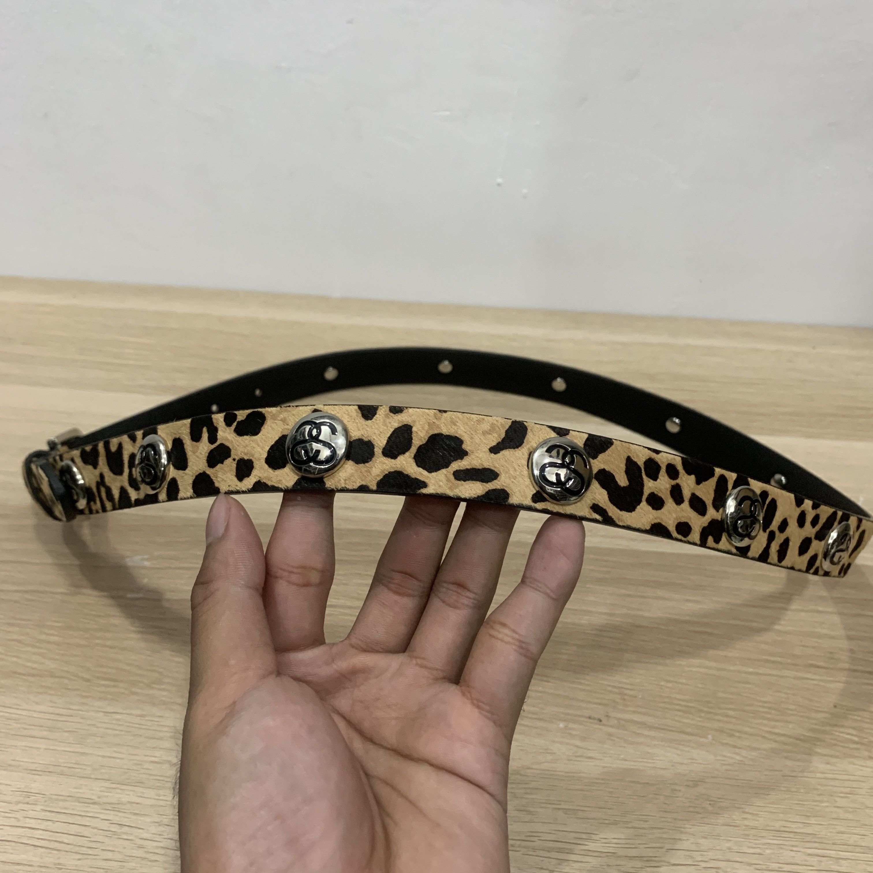 Stussy Stussy ss link studded belt hairy cheetah print Size ONE SIZE - 2 Thumbnail