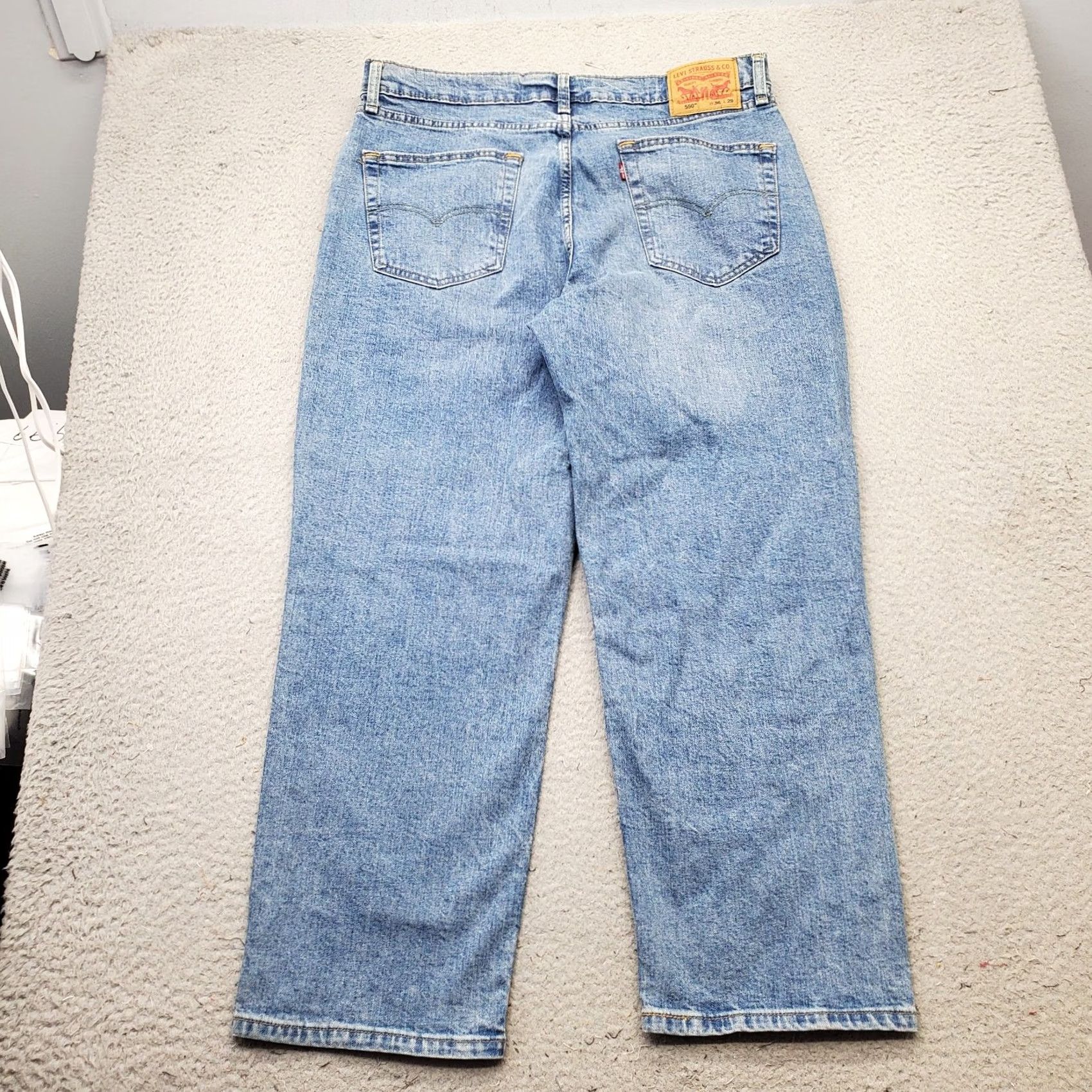 Levi's Levi'S 550 Jeans Men Straight Fit Button Up, Blue Denim, Double Stitch, Classic Style Size US 36 / EU 52 - 2 Thumbnail