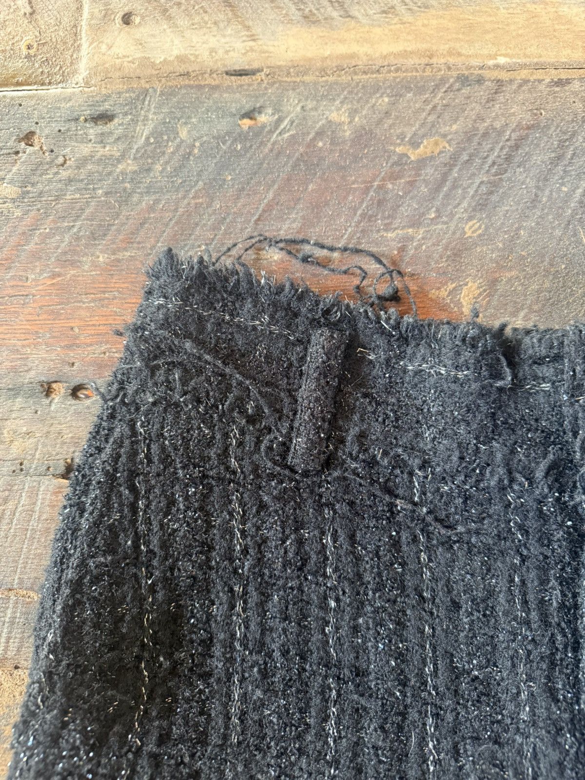 Junya Watanabe Junya Watanabe AW04 Distressed Tweed Glitter Shorts Size US 30 / EU 46 - 3 Thumbnail