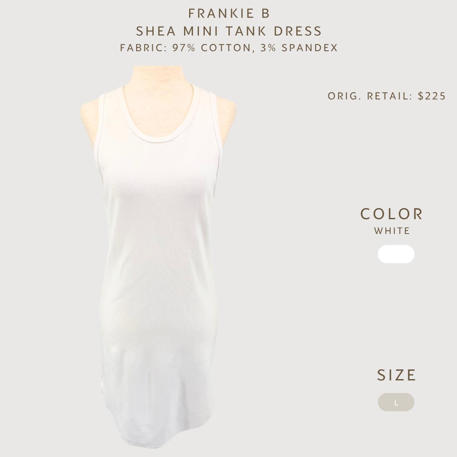 Other Frankie B Shea Tank Mini Dress White Ribbed L Casual Size L / US 10 / IT 46 - 2 Thumbnail