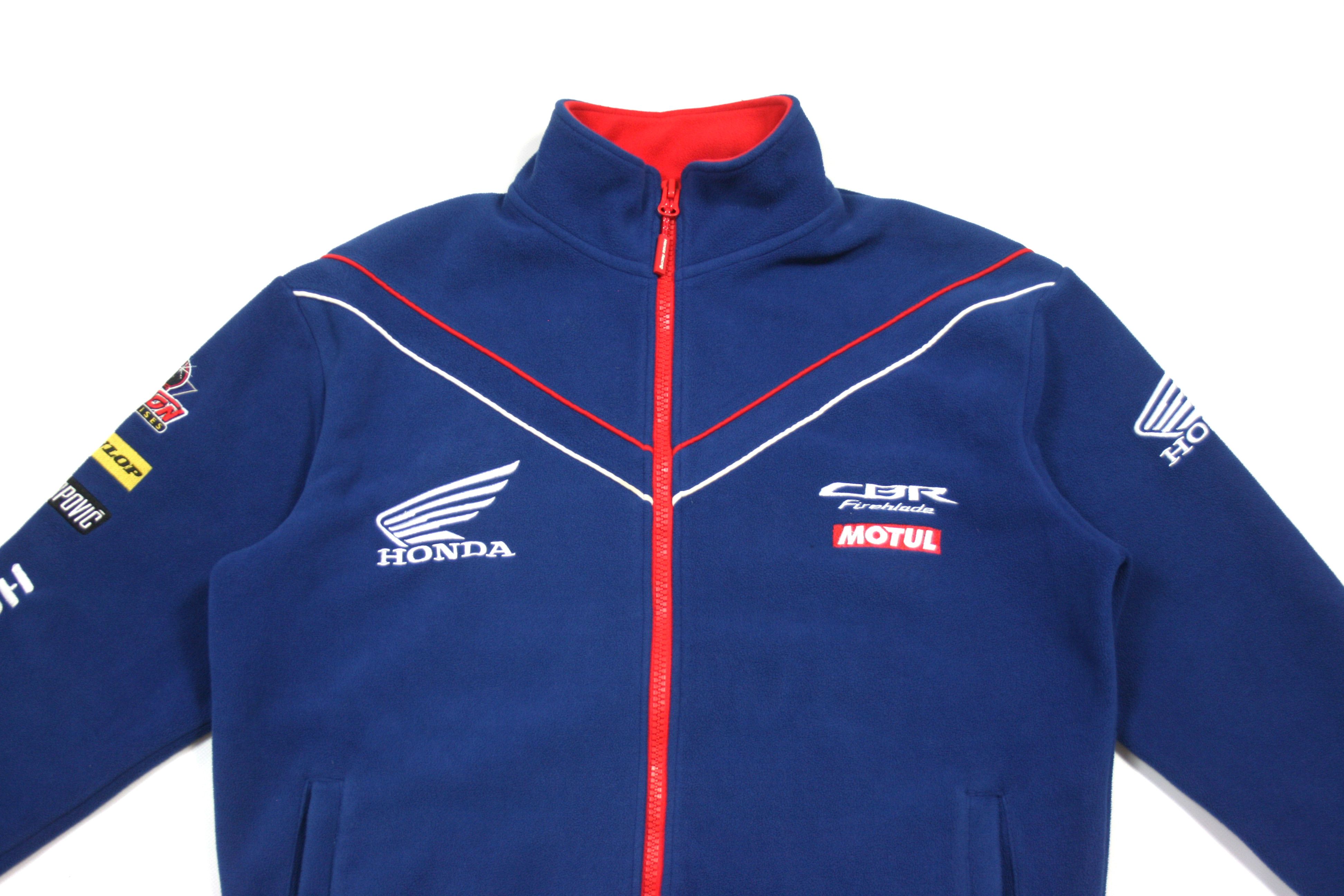 Honda 00S Racing Sponsored Fleece Jacket Vintage Size US M / EU 48-50 / 2 - 3 Thumbnail