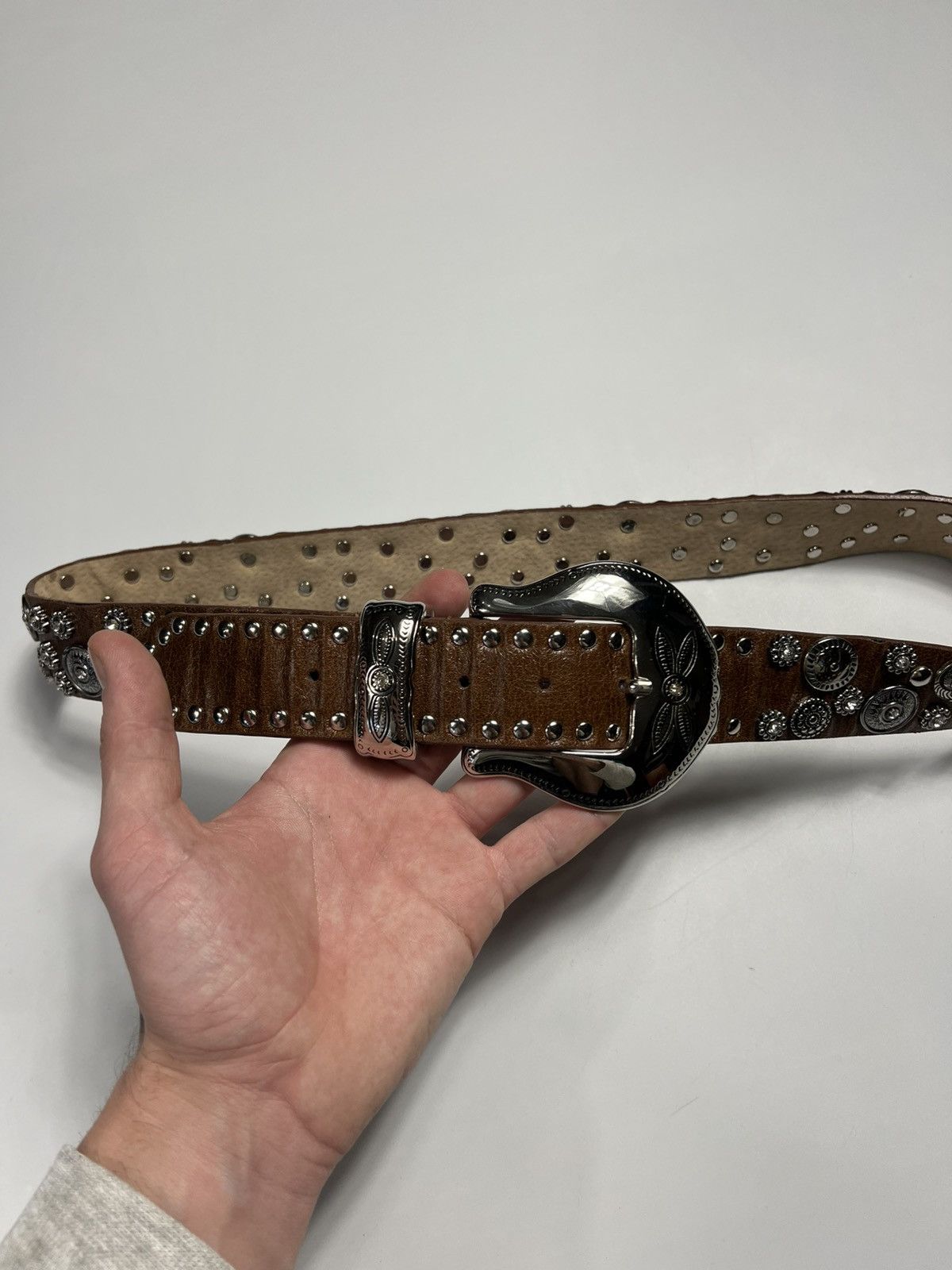 Vintage Vintage Western BB Simon Style Y2K Belt With Metal Buckle Size ONE SIZE - 2 Thumbnail