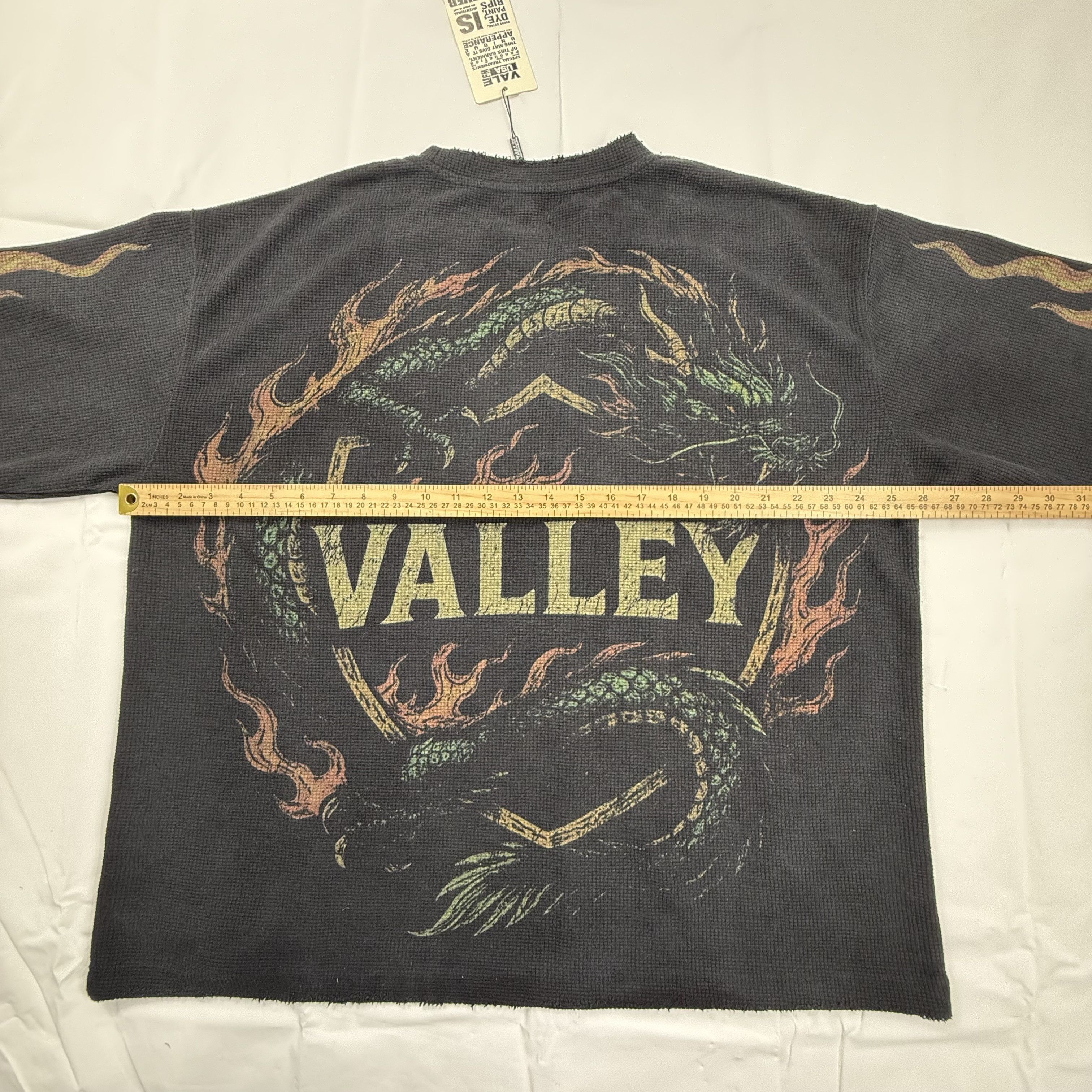 Vale Vale USA Valley Dreams Dragon Flame Waffle Knit Thermal XXL Size US XXL / EU 58 / 5 - 4 Thumbnail