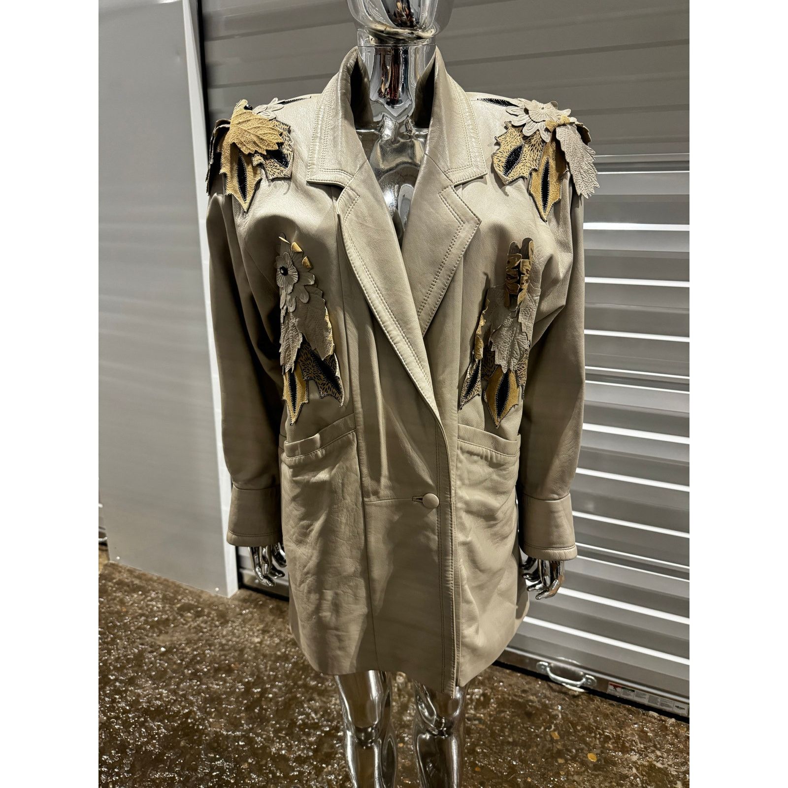 & Other Stories Rare Leather Patch work Coat Size XL / US 12-14 / IT 48-50 - 2 Thumbnail