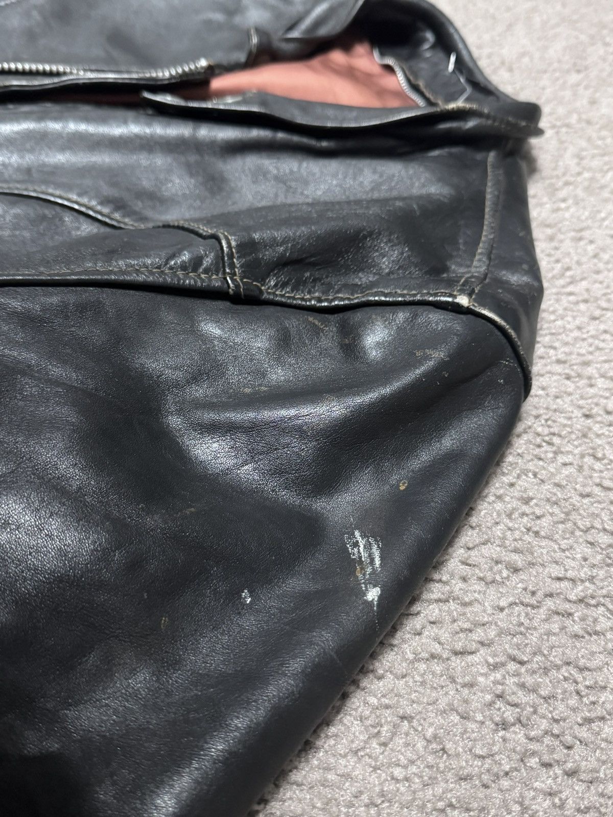 Schott Schott vintage cafe racer black leather jacket Size US S / EU 44-46 / 1 - 13 Thumbnail