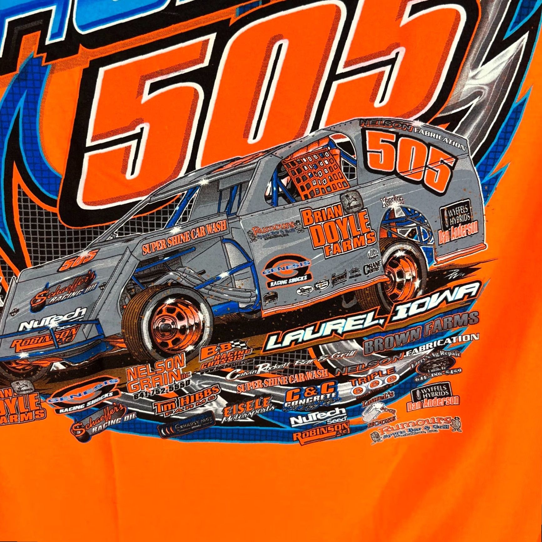 Gildan Racer Hulin 505 T Shirt Mens 2XL Orange Graphic Tee Size US XXL / EU 58 / 5 - 6 Thumbnail