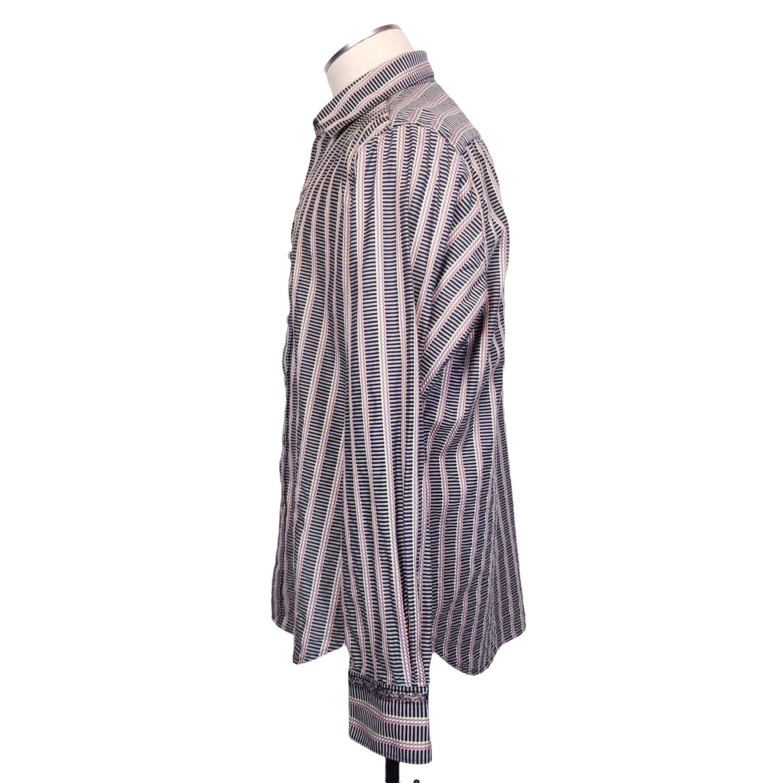 Robert Graham Robert Graham Men’s Stripe Button Down Collared Shirt Sz L Size US L / EU 52-54 / 3 - 3 Thumbnail