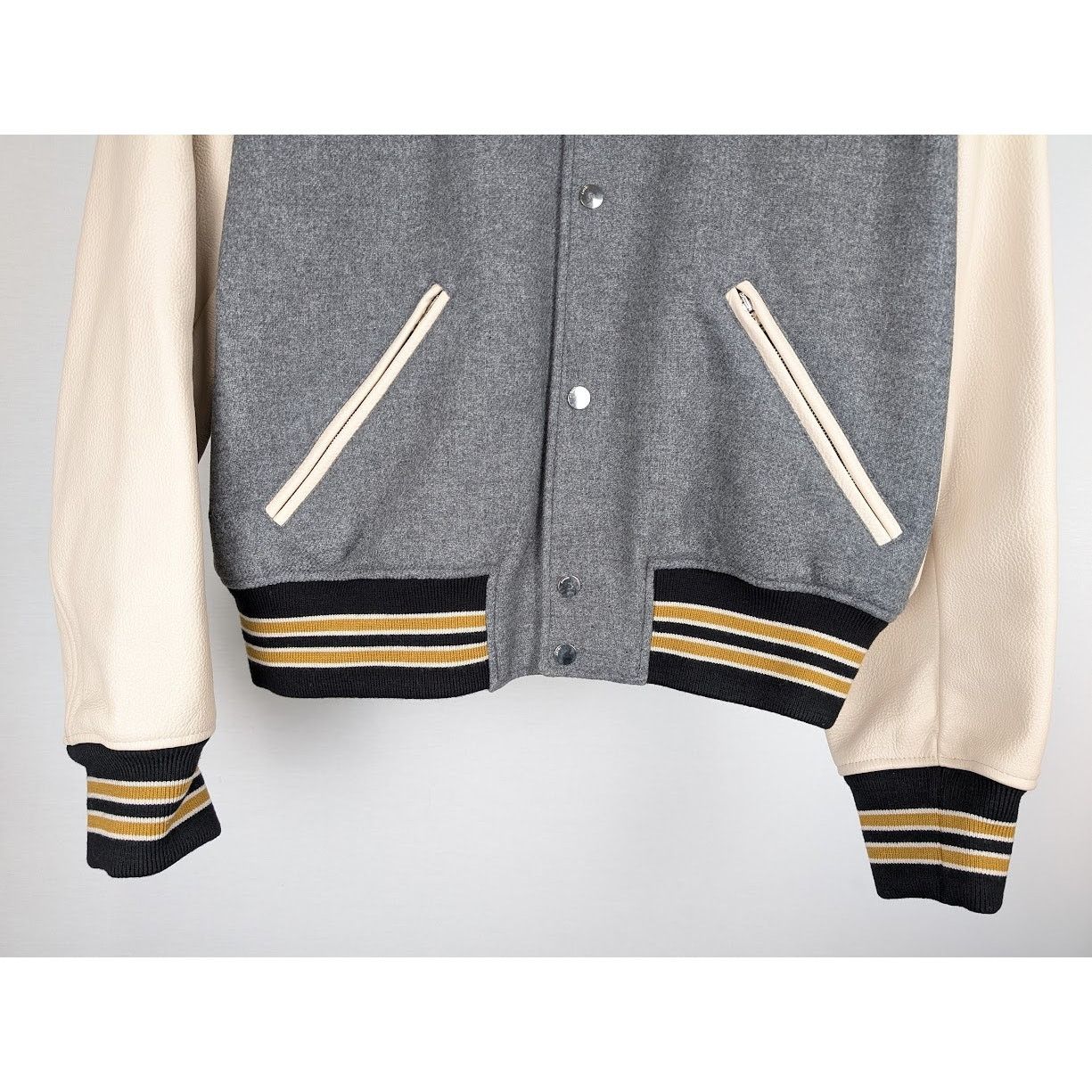 Amiri o1rshd1 Oversized Stars Varsity Jacket in Gray Size US XL / EU 56 / 4 - 9 Thumbnail
