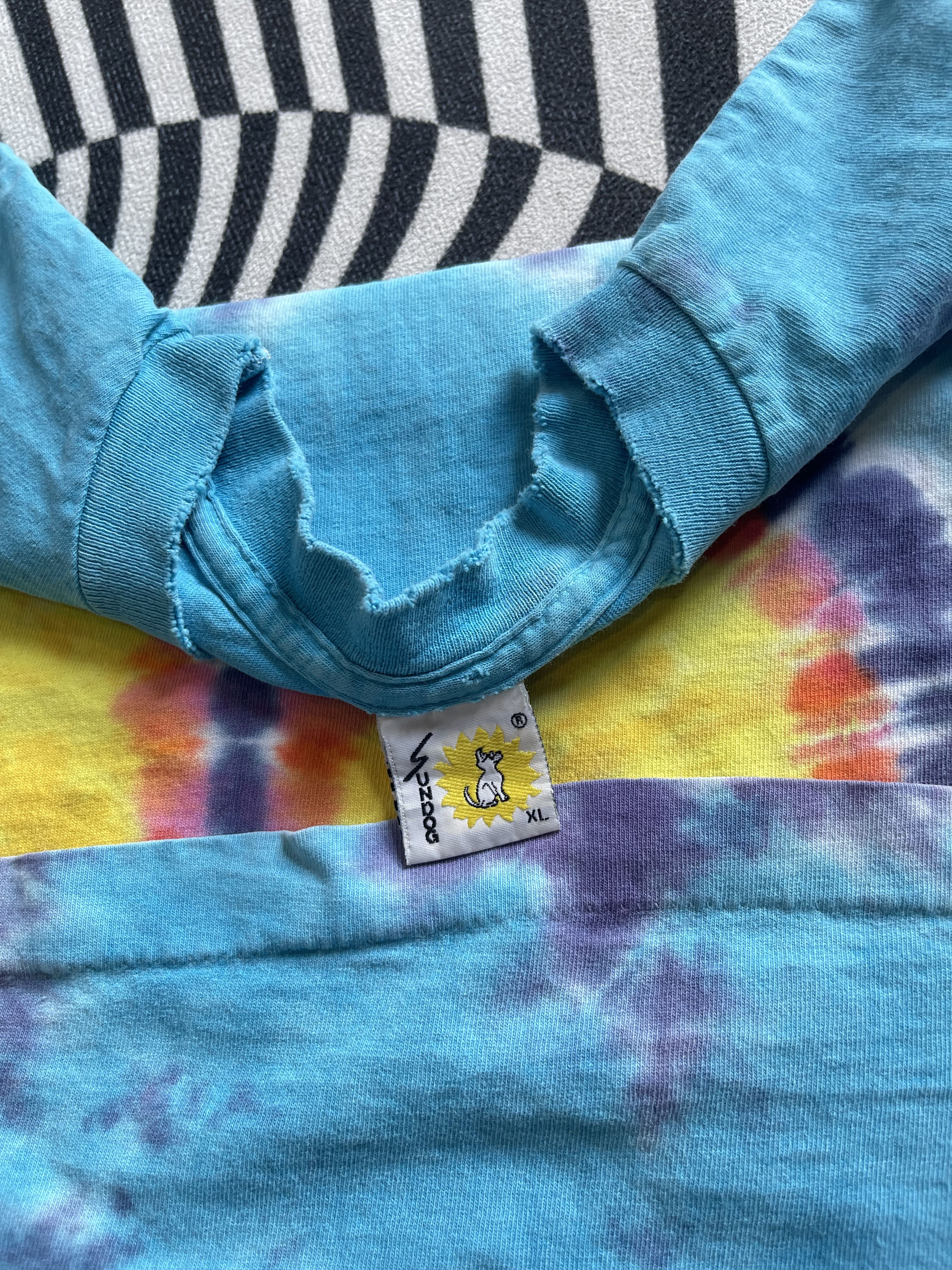 Vintage Vintage 90s Sundog Tie Dye Peace Sign Long Sleeve T-Shirt XL Size US XL / EU 56 / 4 - 4 Thumbnail