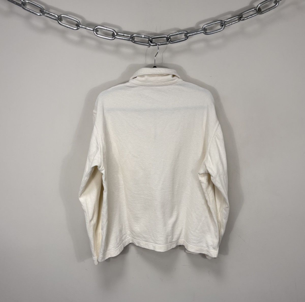 Arket Arket Men’s Ivory Cotton 1/4 Zip Sweatshirt Pullover Size US M / EU 48-50 / 2 - 12 Thumbnail