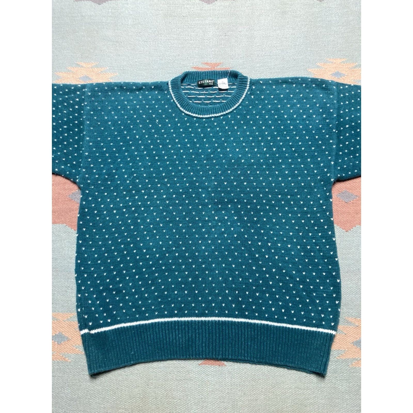 Vintage VINTAGE 80s 90s pullover sweater ramie cotton Birds Eye Stefano men’s M Medium Size US M / EU 48-50 / 2 - 2 Thumbnail
