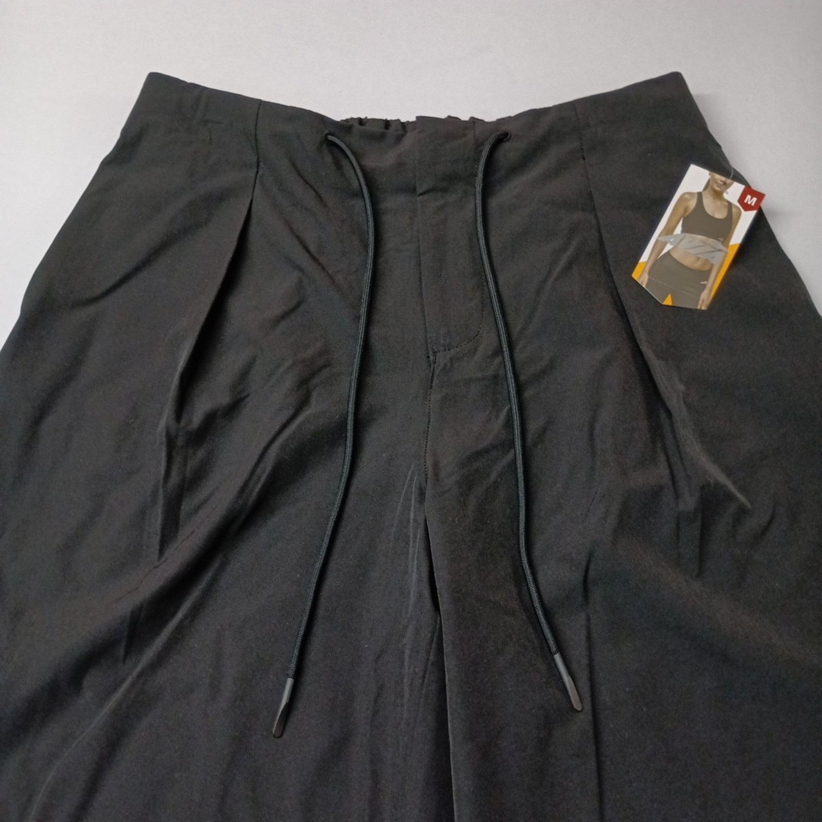 Avia Avia Women's Black M 8-10 FT Pleated Trouser Wide Leg Pants Size 30" / US 8 / IT 44 - 4 Thumbnail