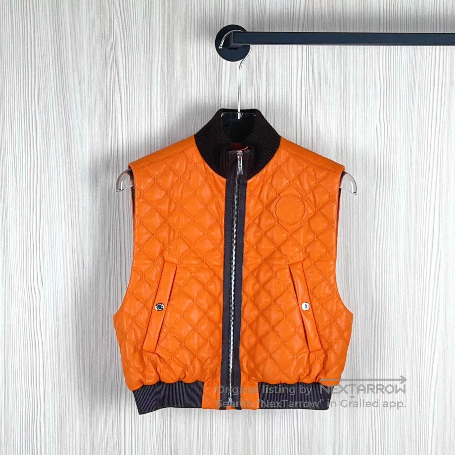 Hermes Hermes Quilted Orange Vest. Size US XS / EU 42 / 0 - 1 Thumbnail