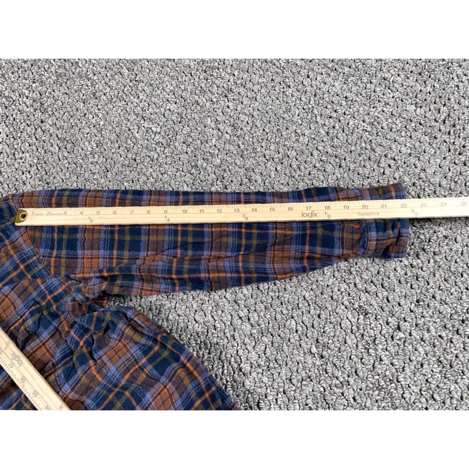 Levi's Levi's Relaxed Fit Flannel Shirt Adult 2XL Brown Blue Plaid Heavyweight Grunge 90s Mens Size US XXL / EU 58 / 5 - 7 Thumbnail