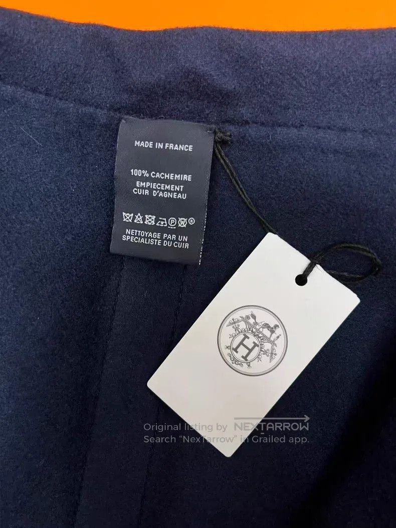 Hermes Hermes size 70*205cm Cashmere Shawl, Dark Blue Size ONE SIZE - 4 Thumbnail
