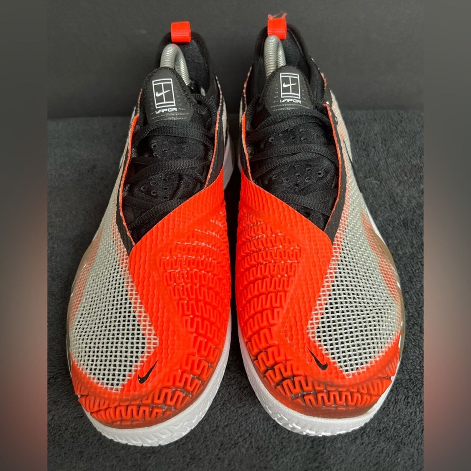 Nike Nike React Vapor NXT HC Tennis Shoes White Black Mango NWOB Size US 8 / EU 41 - 6 Thumbnail