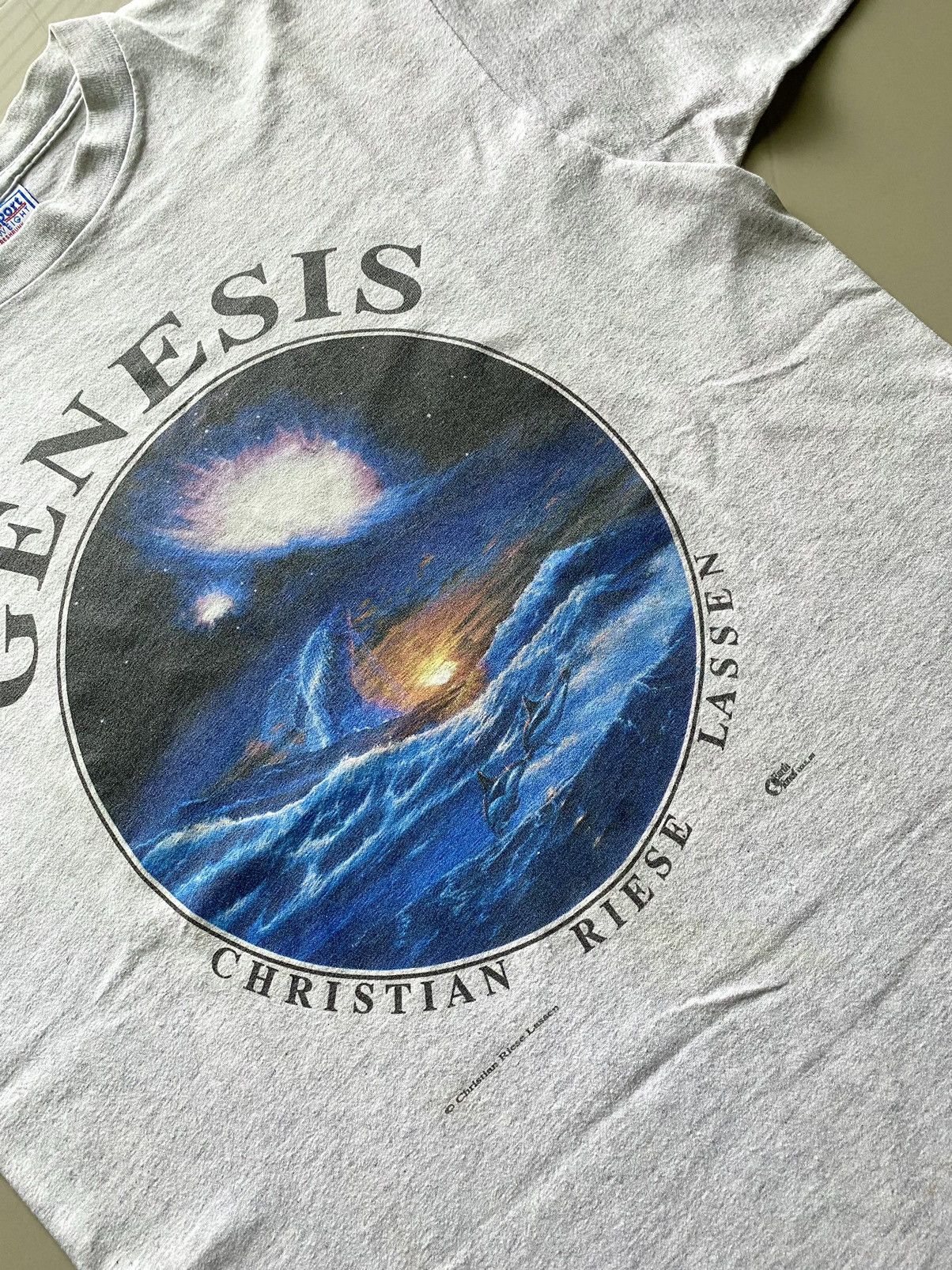 Band Tees × Vintage Rare Vintage Genesis By Christian Riese Lassen tshirt Size US L / EU 52-54 / 3 - 3 Thumbnail