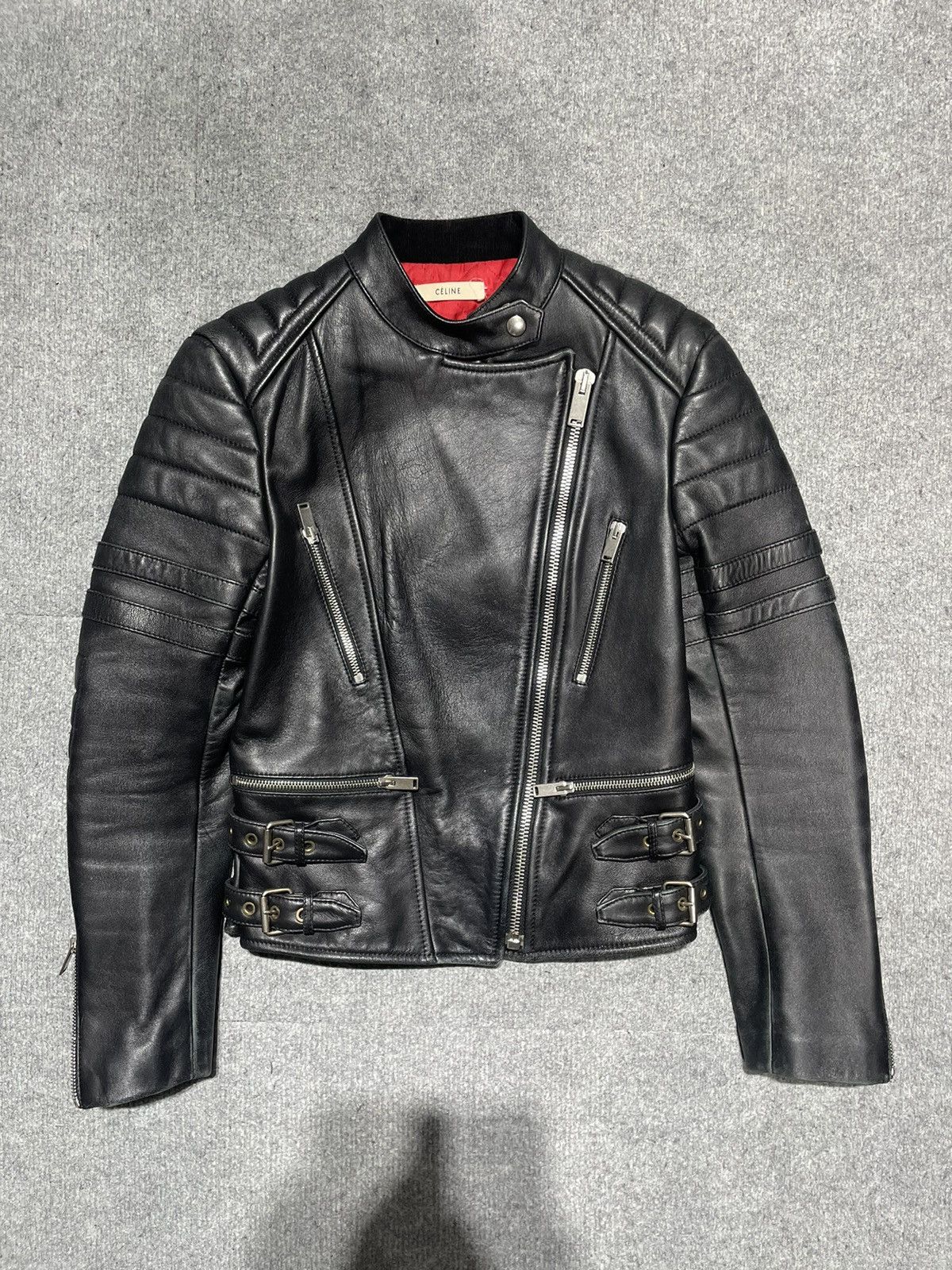 Celine Celine Phoebe Biker Leather Riders Jacket Size XS / US 0-2 / IT 36-38 - 1 Thumbnail