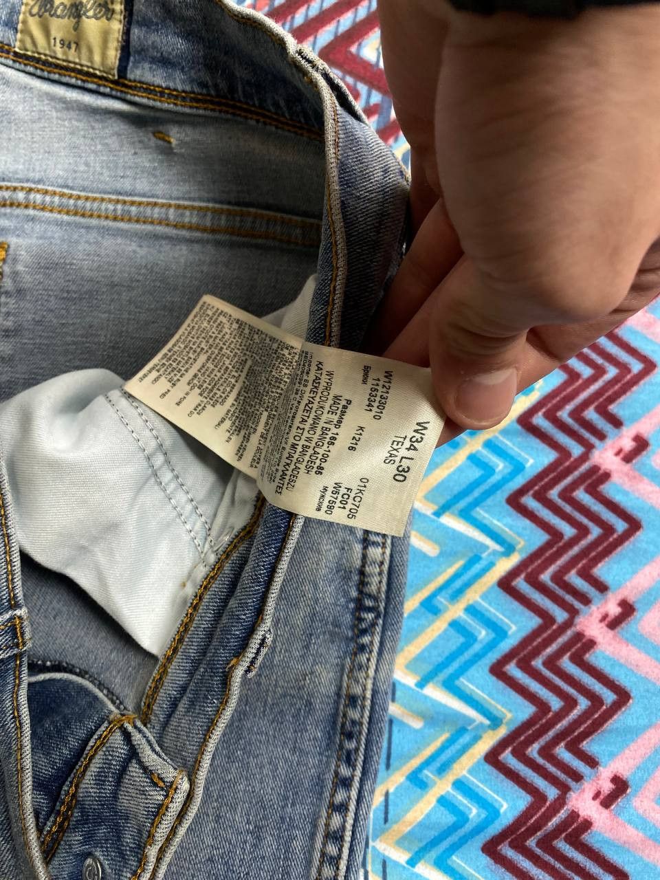 Vintage × Wrangler Crazy baggy Y2K wrangler faded distressed carpenter pants Size US 34 / EU 50 - 4 Thumbnail