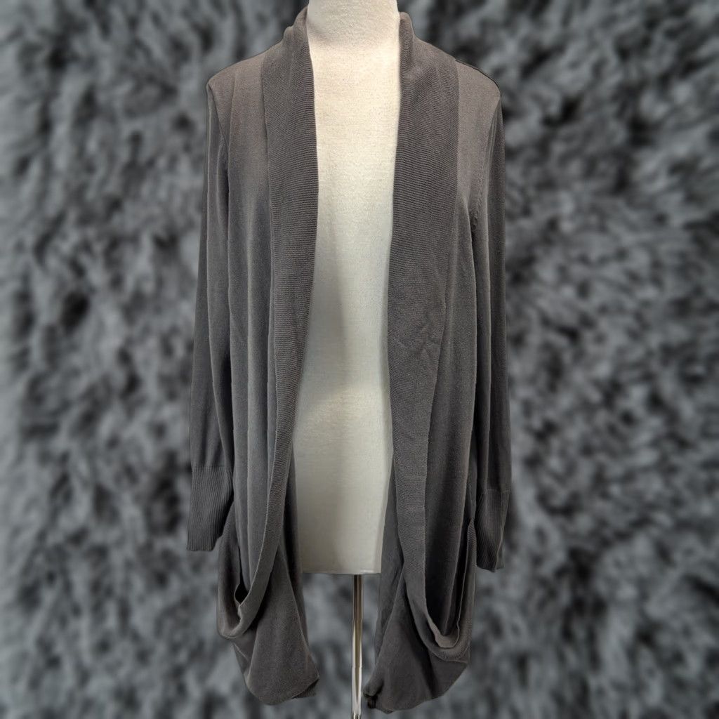 Soft Surroundings SOFT SURROUNDINGS Cardigan Sweater 1X Plus Women’s Grey Knit with Pockets Size XL / US 12-14 / IT 48-50 - 1 Thumbnail