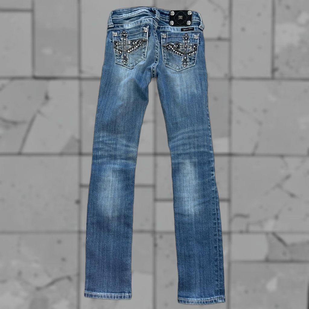 Miss Me VINTAGE Miss Me Women's Skinny Jeans Size 12 Blue 28-Inch Inseam Size 34" / US 12 / IT 48 - 1 Thumbnail