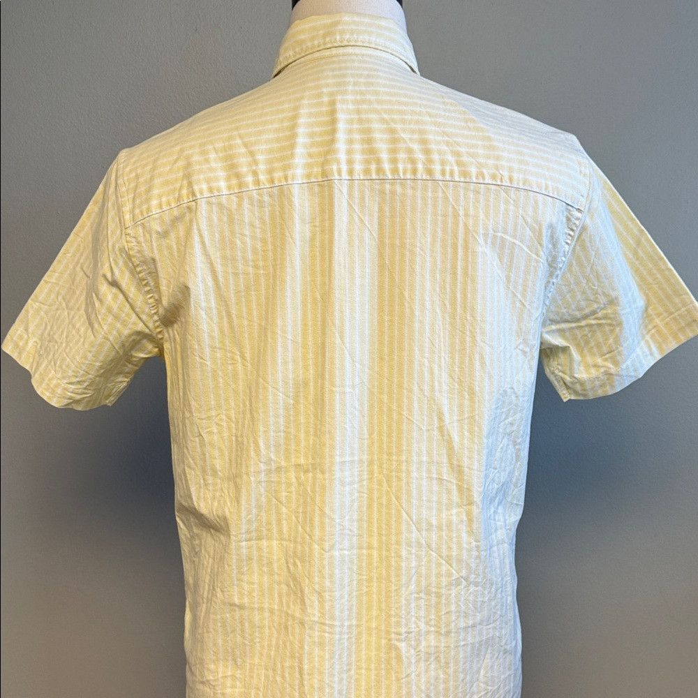 Topman Topman Yellow Stripe Short Sleeve Button Up Shirt S Cotton Size US S / EU 44-46 / 1 - 5 Thumbnail