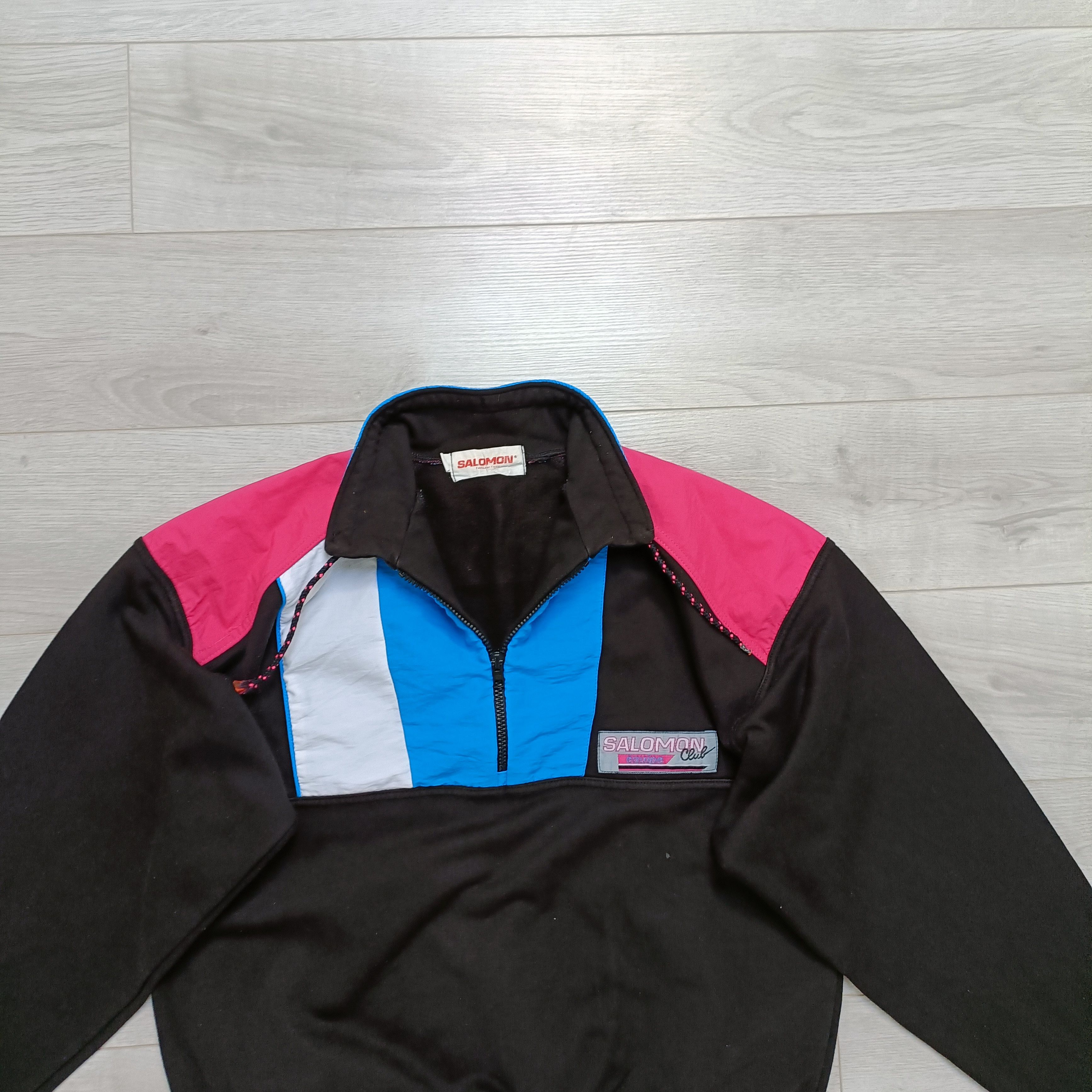 Salomon × Vintage Men's 1/2 Zip Cotton Sweatshirt ! Size US S / EU 44-46 / 1 - 3 Thumbnail