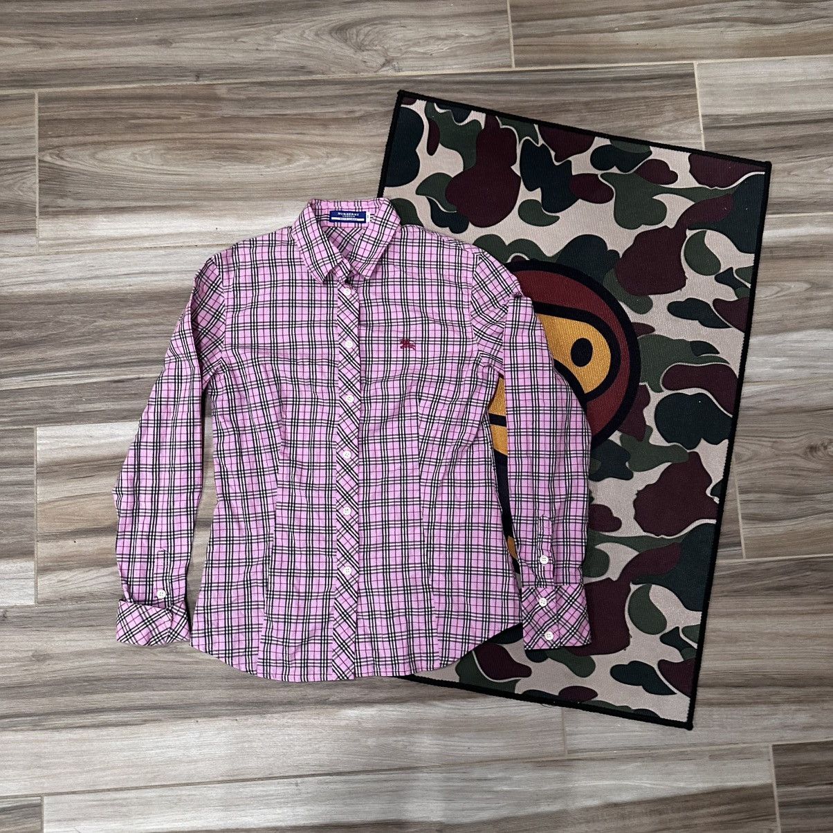 Burberry Burberry London Blue Label Pink Buttonup Plaid Pattern Size XS / US 0-2 / IT 36-38 - 1 Thumbnail
