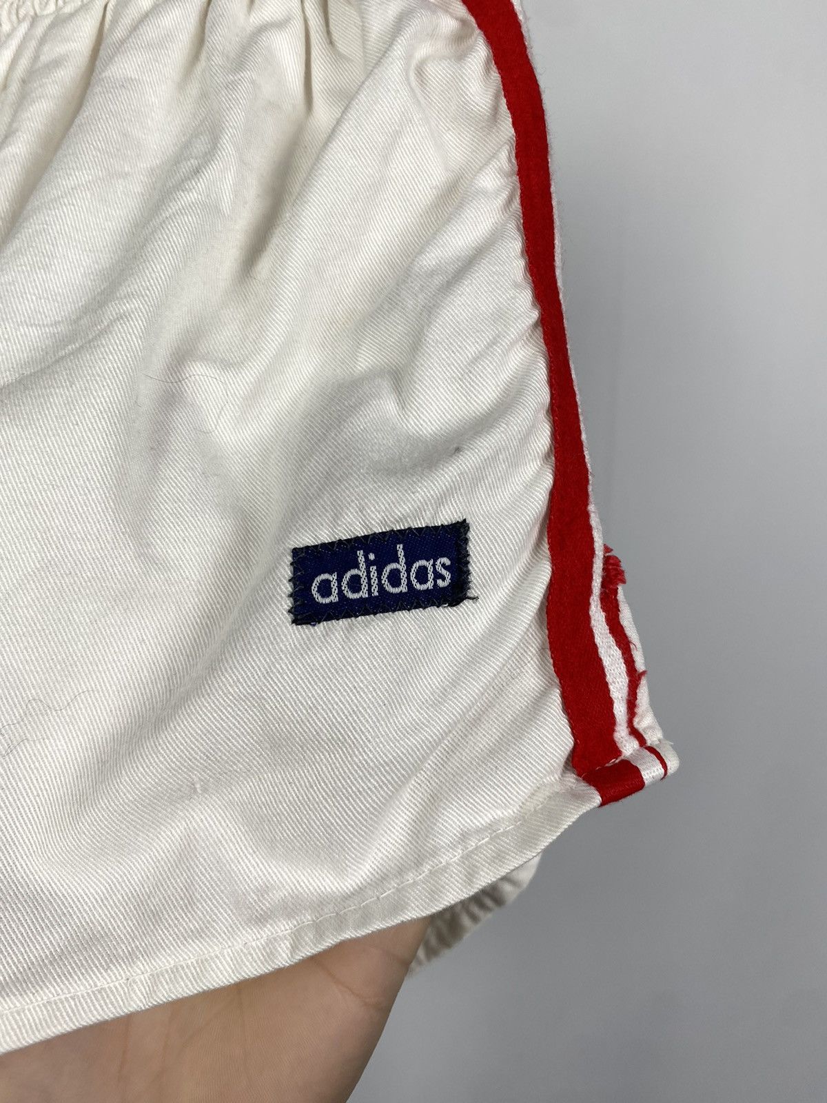 Adidas × Vintage Vntg Adidas Cotton West Germany Shorts 80s Football Soccer Size US 31 - 4 Thumbnail