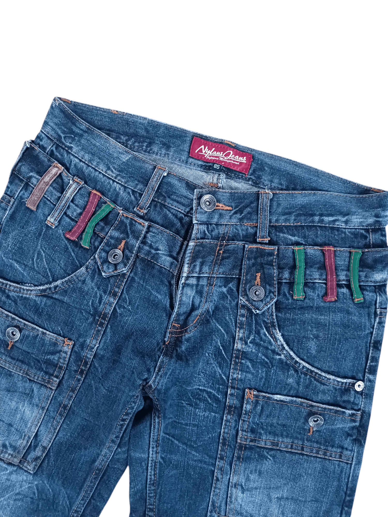 20471120 SICK DOUBLE WAIST Y2K NYLAUS BUSH PANT PUNK GRUNGE STYLE Size US 32 / EU 48 - 4 Thumbnail