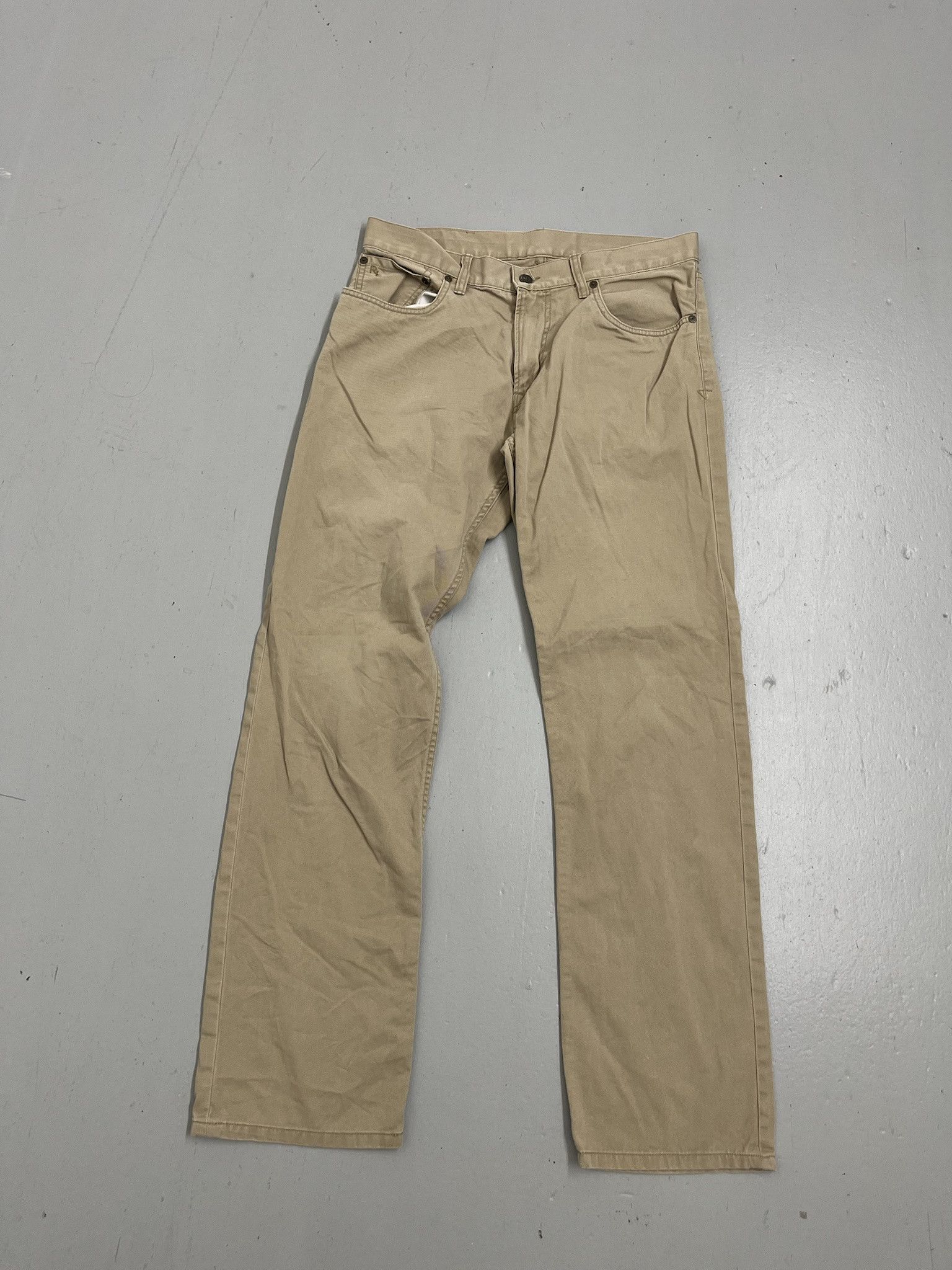 Polo Ralph Lauren × Vintage Vintage Polo Ralph Lauren Tan Chino Pants Size 33x31.5 Size US 33 - 1 Thumbnail