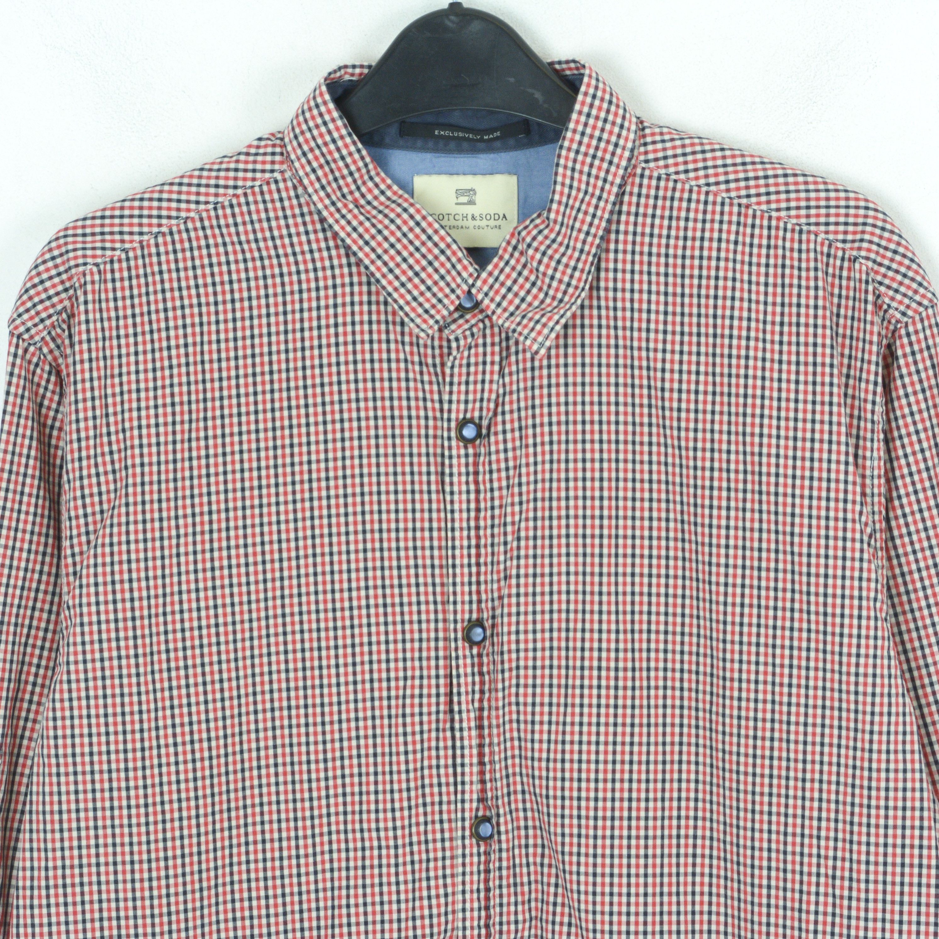 Scotch & Soda Men's Long Sleeve Western Pearl Snap Shirt Check Tartan Size US L / EU 52-54 / 3 - 2 Thumbnail