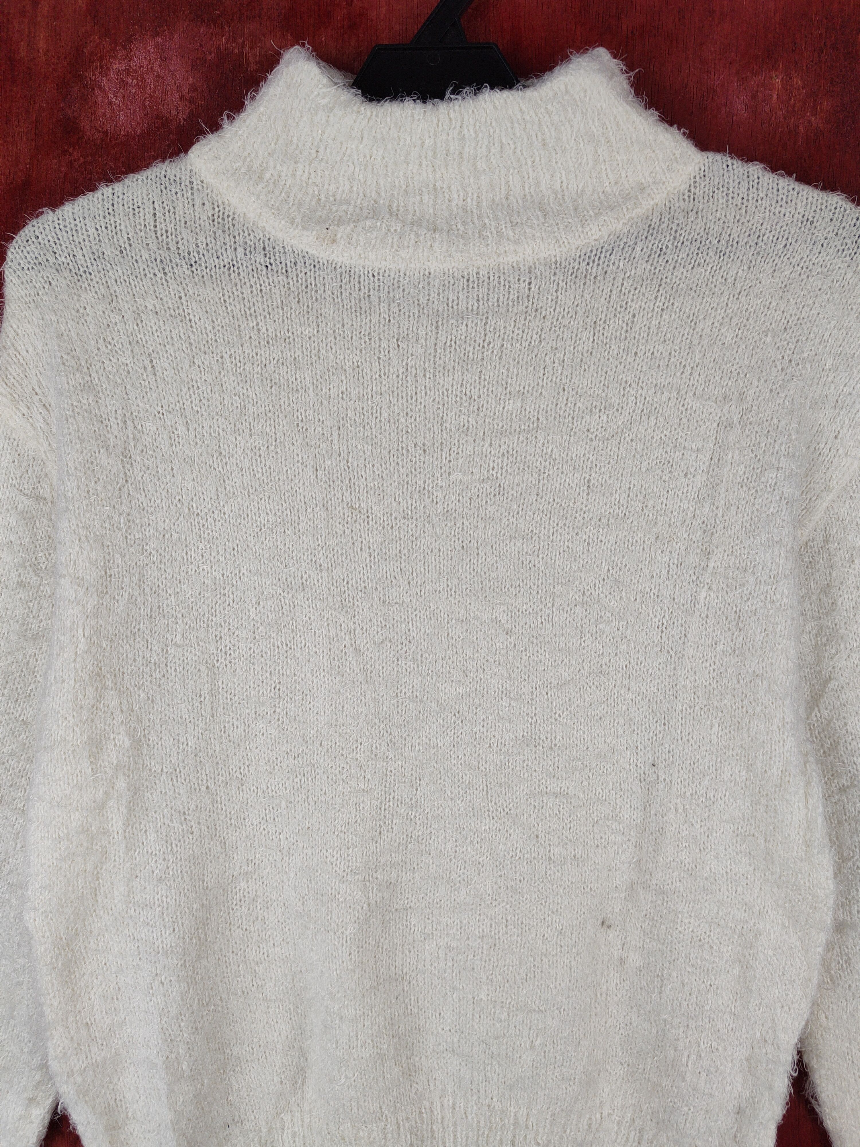 GU × Vintage Avant garde fashion GU Ivory Fur Mohair Knitwear Size S / US 4 / IT 40 - 2 Thumbnail