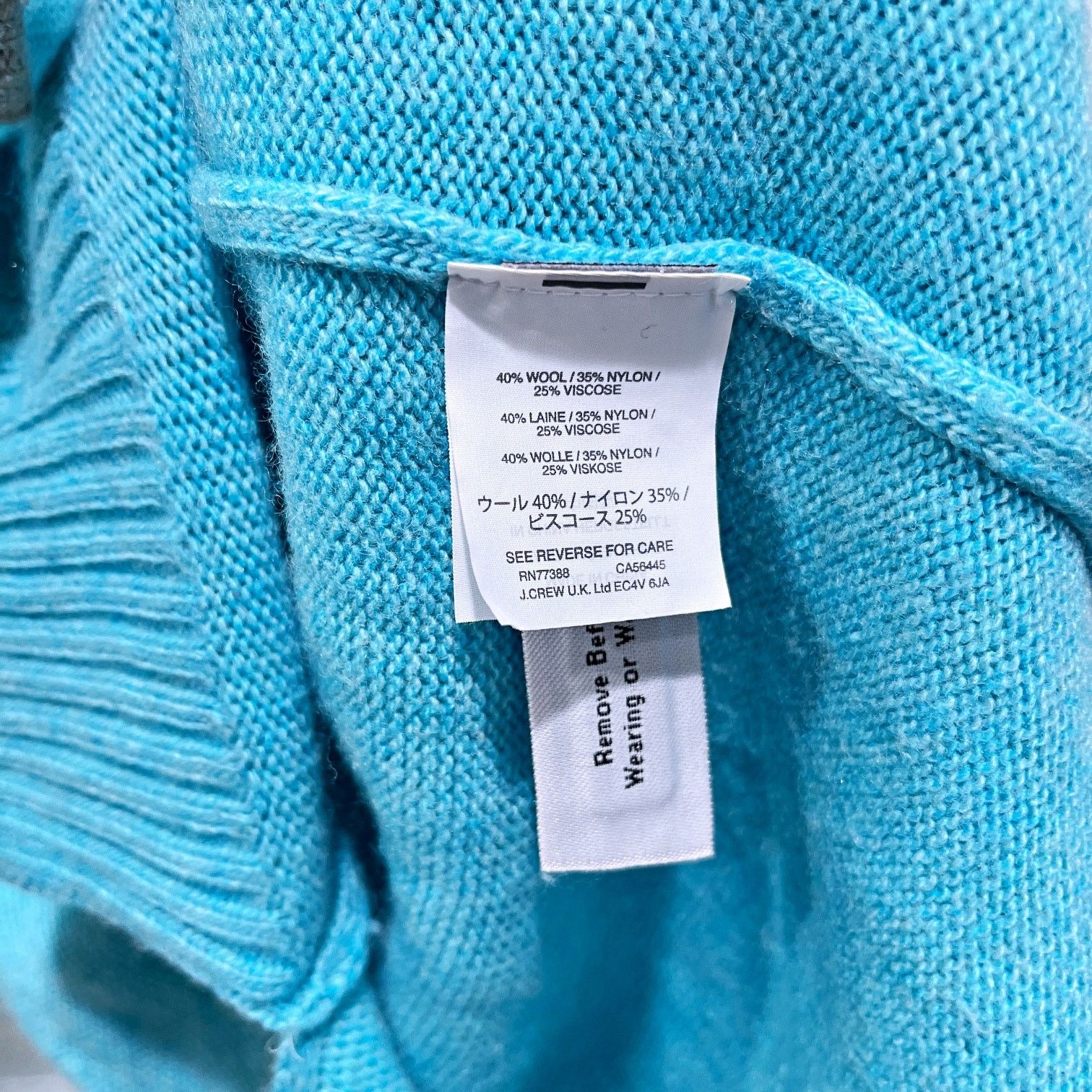 J.Crew J Crew Relaxed Wool Turtleneck Sweater Blue Womens S Size S / US 4 / IT 40 - 6 Thumbnail