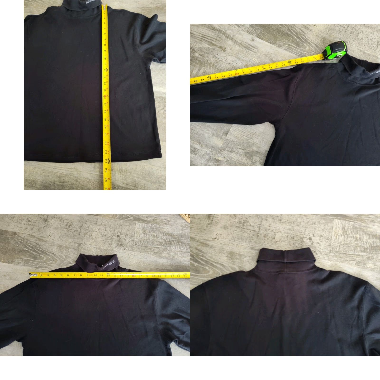 Harley Davidson Vintage 90s Y2K Harley Davidson Women’s Turtleneck Black Shirt Size Medium Biker Size M / US 6-8 / IT 42-44 - 8 Thumbnail