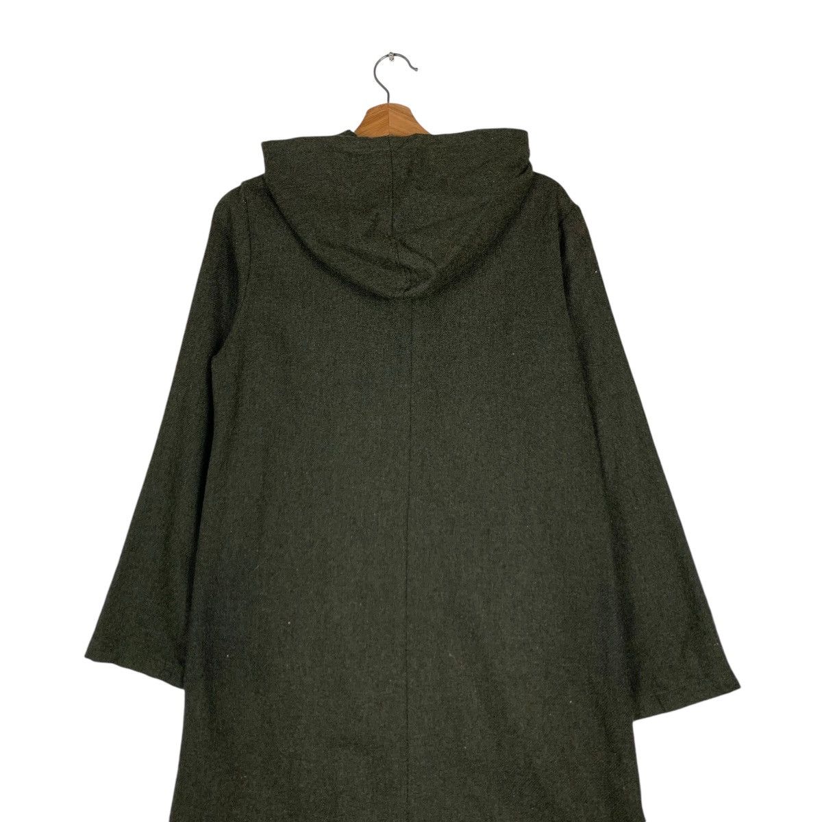 Other INVITATION Olive Green Wool Hooded Overcoat #1377-C62 Size US XS / EU 42 / 0 - 8 Thumbnail