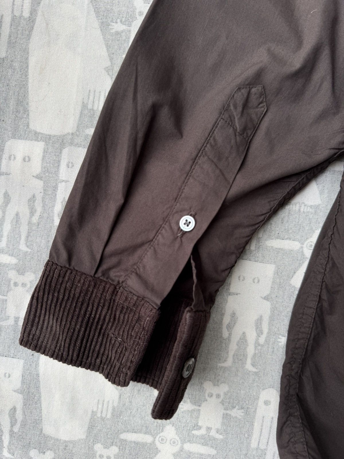 Raf Simons Raf Simons AW02 Corduroy Trim Button-Up Oversize Brown Shirt Size US M / EU 48-50 / 2 - 9 Thumbnail