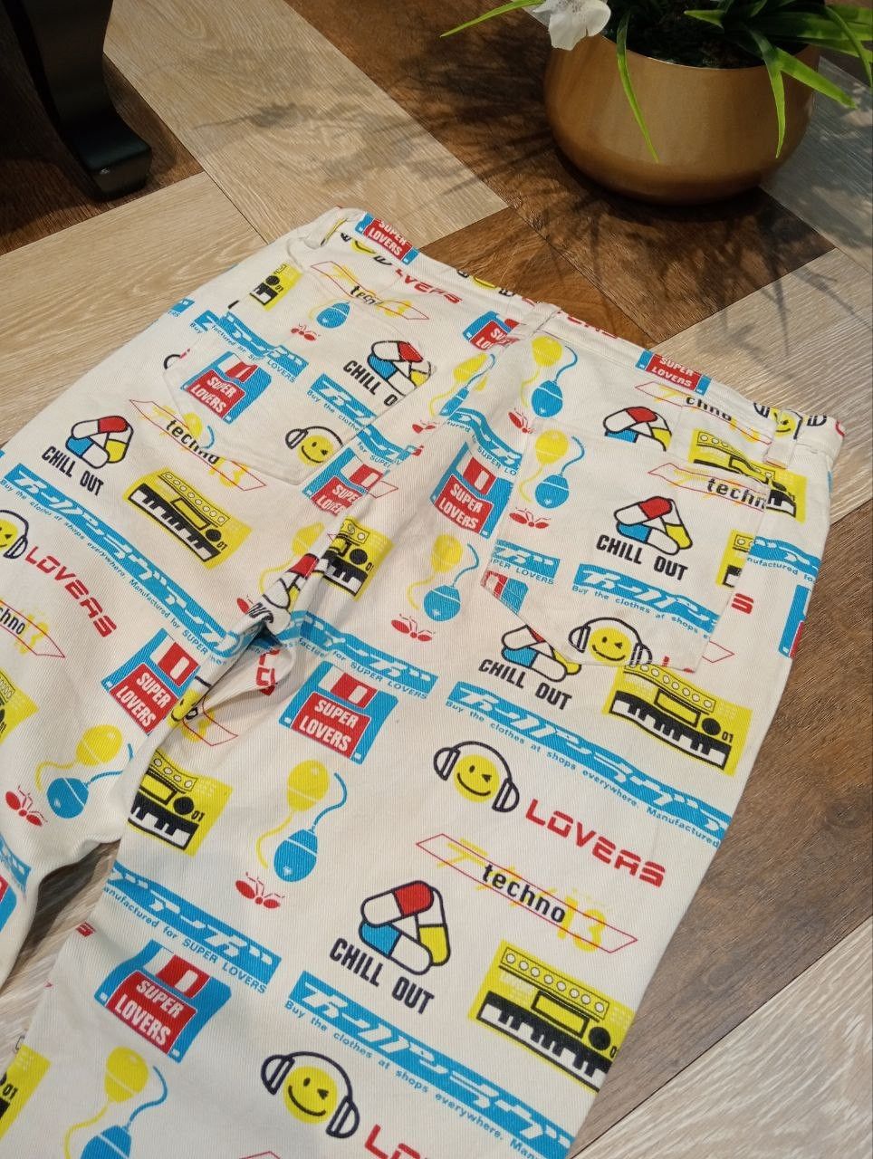 Super Lovers VINTAGE SUPER LOVERS OVERPRINT PANTS Size US 28 / EU 44 - 10 Thumbnail