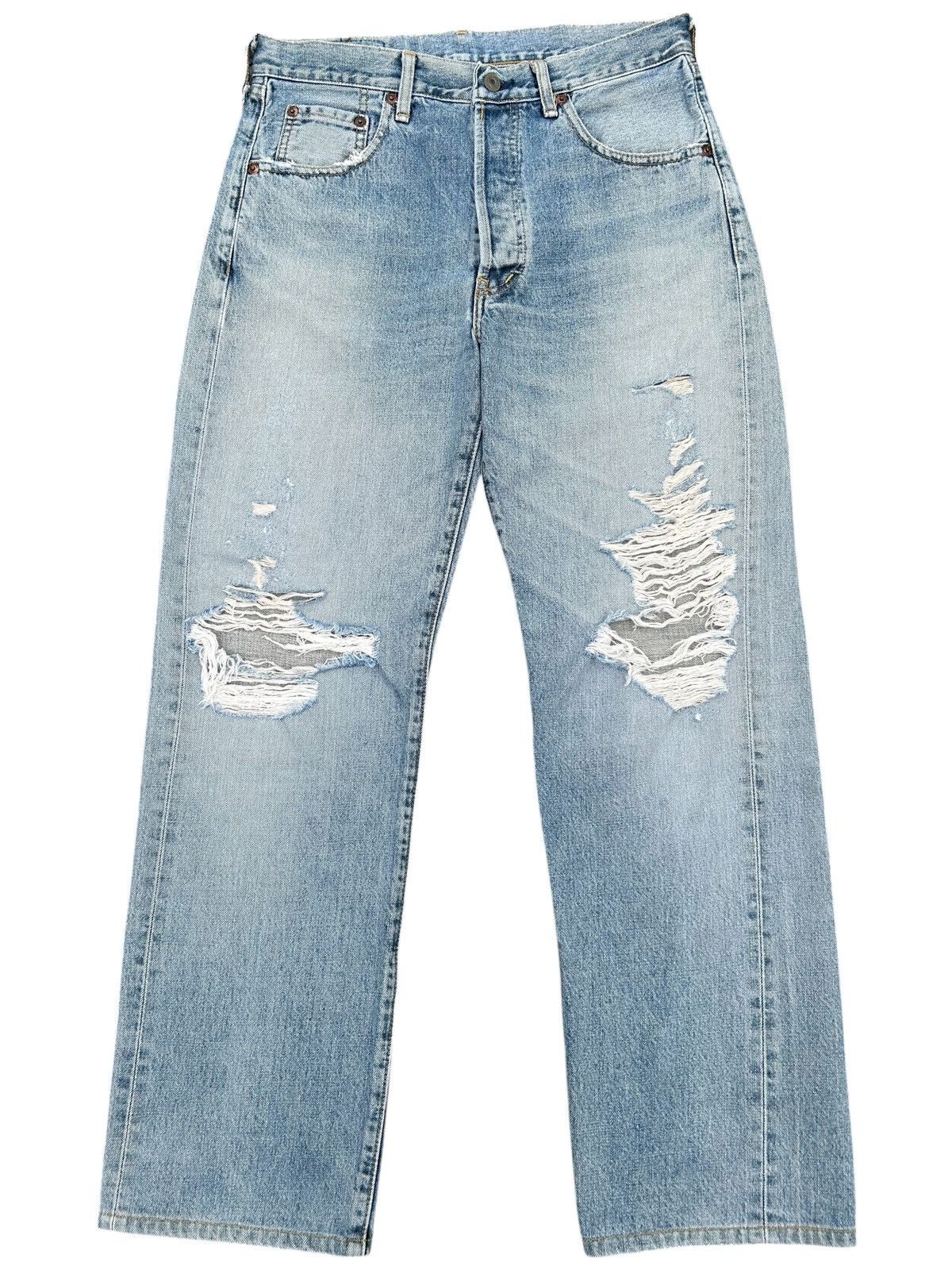 Kapital Vintage Levis Big E Selvedge Thrashed Denim Jeans Size US 32 / EU 48 - 1 Thumbnail