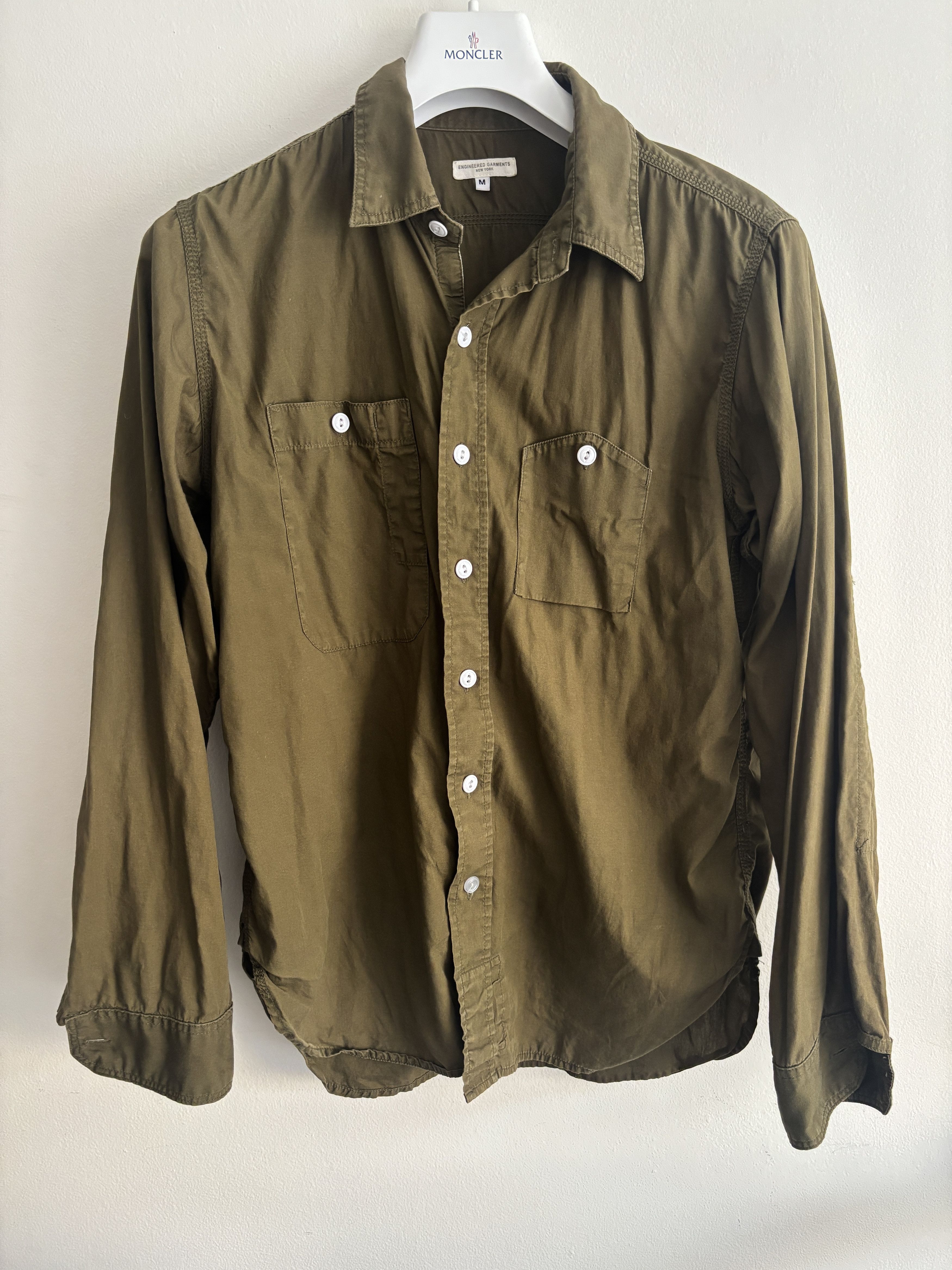 Olive Green Button-up Work Shirt - Medium mi USA
