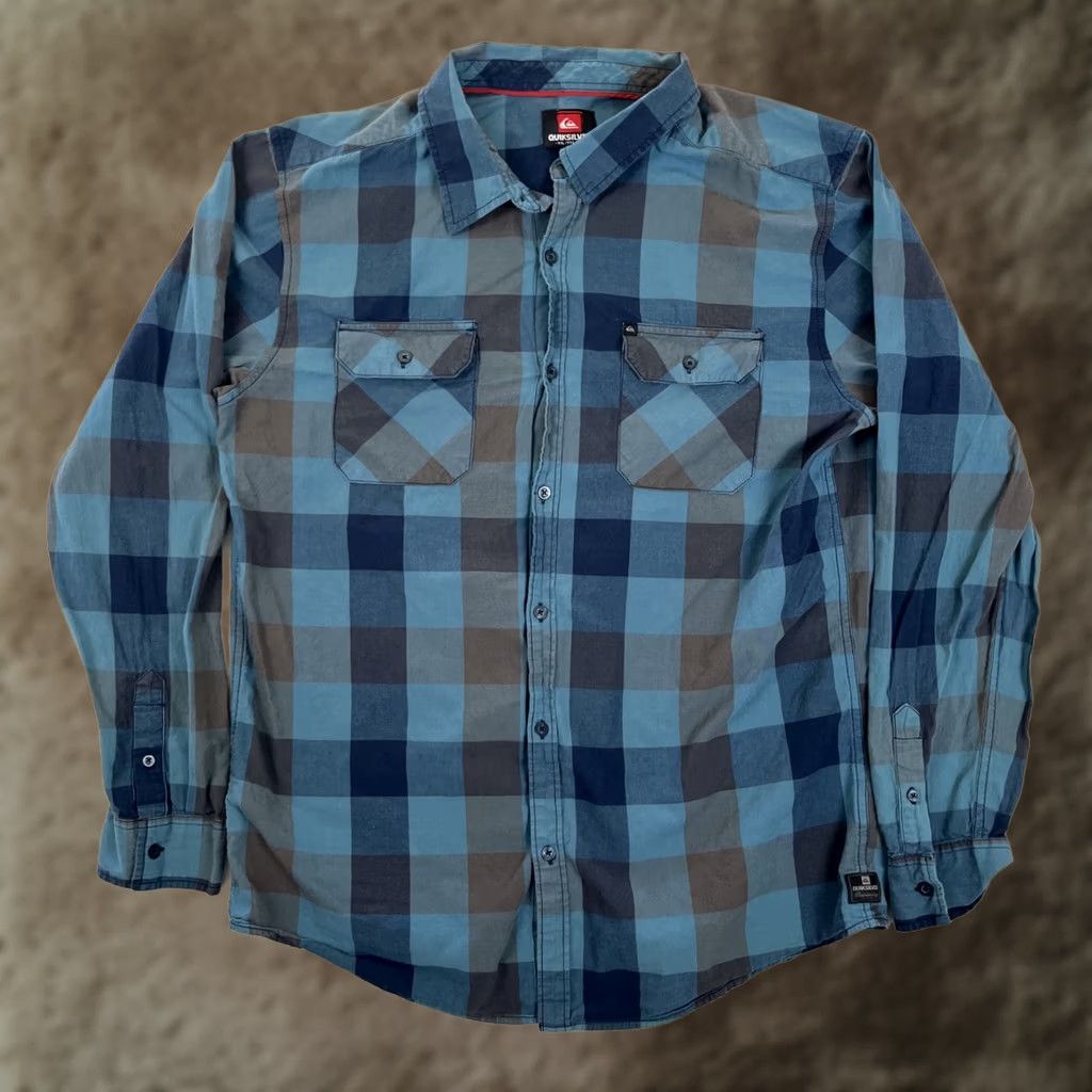 Quiksilver Quiksilver Shirt Mens 2XL Blue Plaid Long Sleeve Button-Up Casual Y2K Mens Size US XXL / EU 58 / 5 - 1 Thumbnail